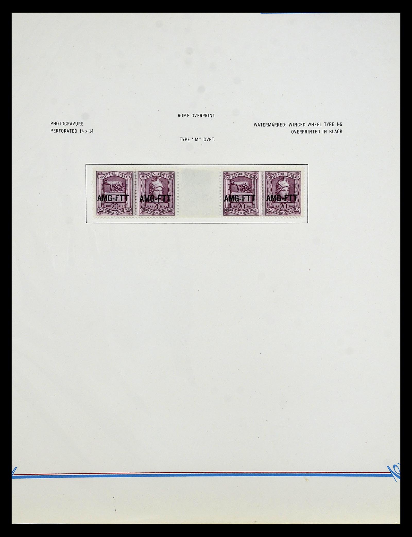 35109 187 - Postzegelverzameling 35109 AMG 1943-1952.