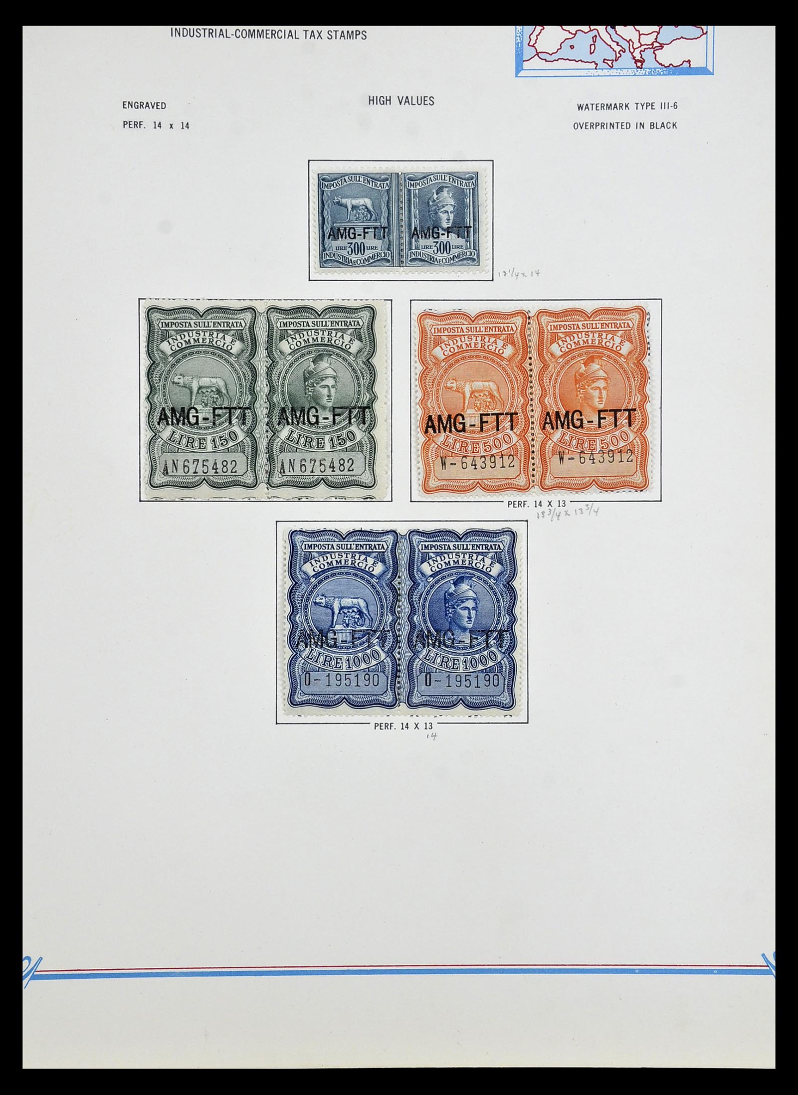 35109 188 - Postzegelverzameling 35109 AMG 1943-1952.