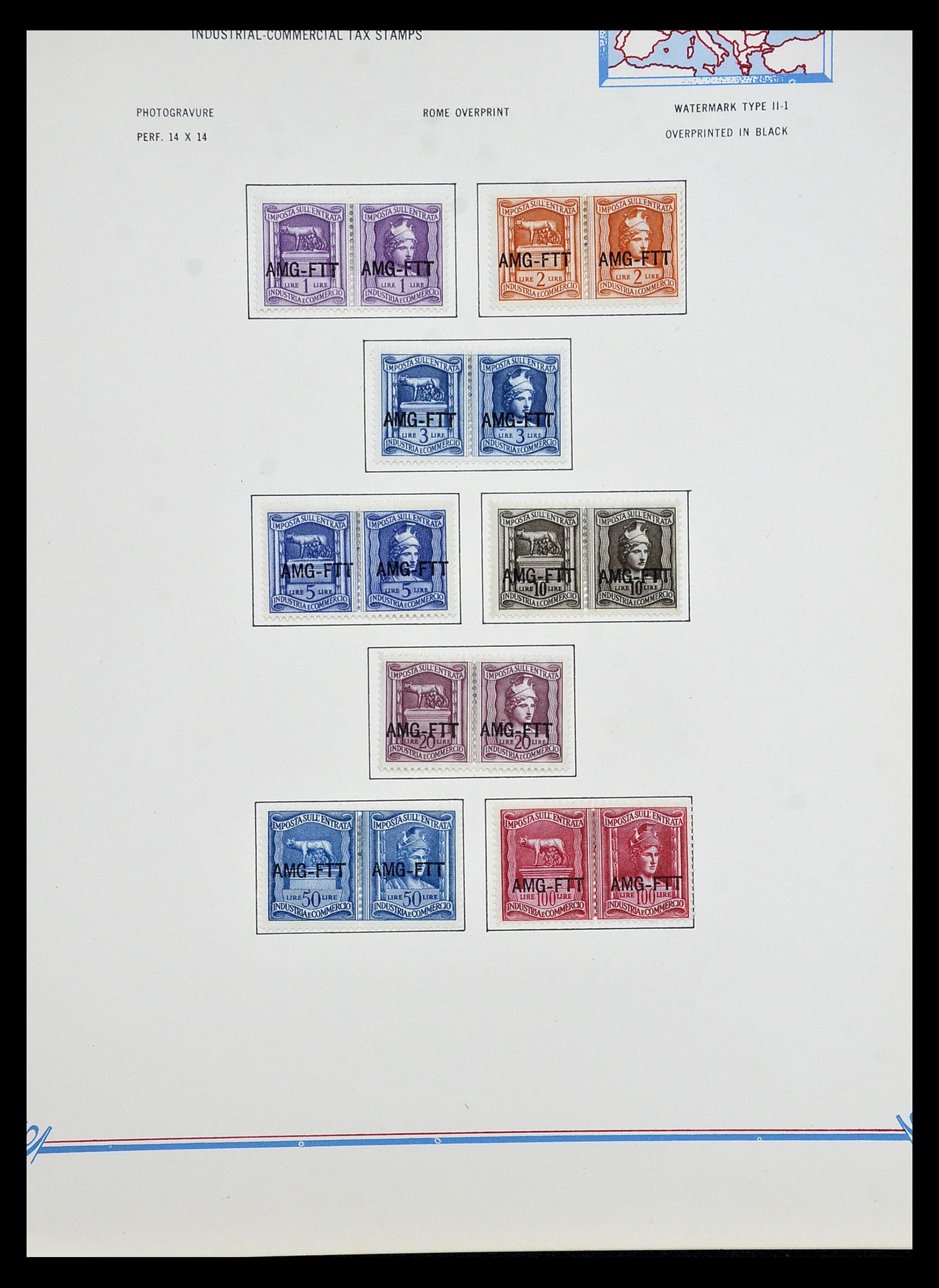 35109 189 - Postzegelverzameling 35109 AMG 1943-1952.