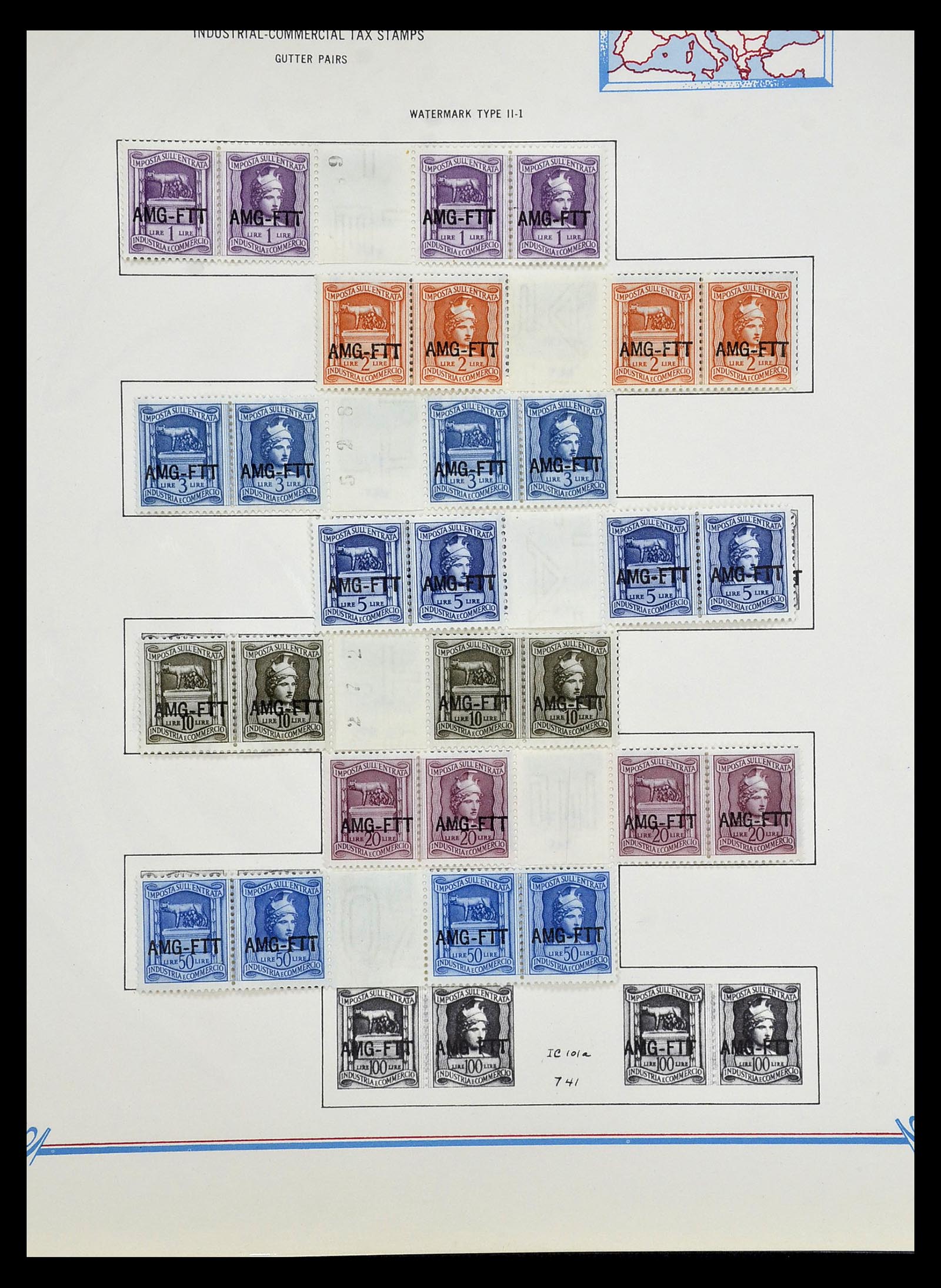 35109 191 - Postzegelverzameling 35109 AMG 1943-1952.