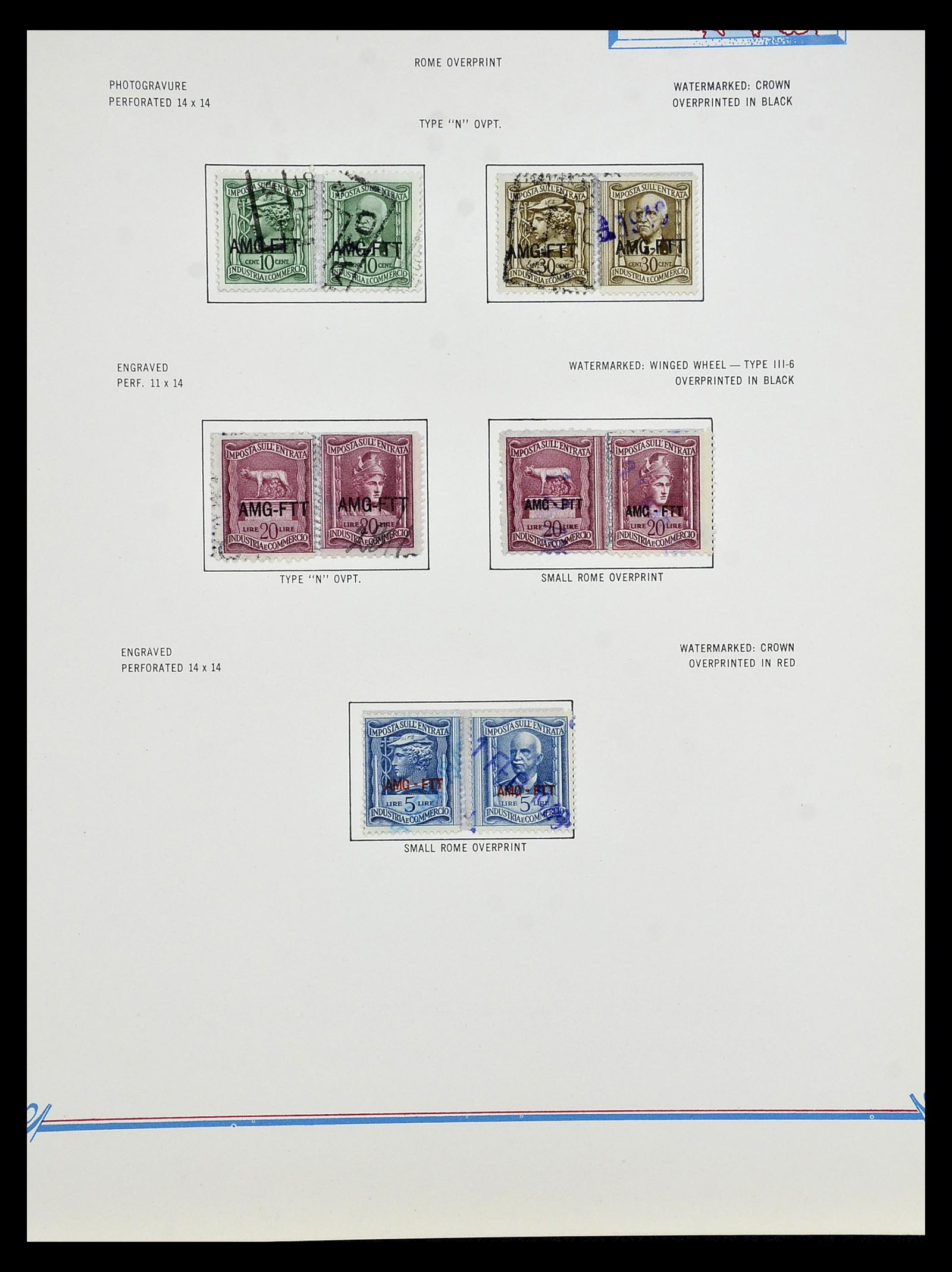 35109 194 - Postzegelverzameling 35109 AMG 1943-1952.