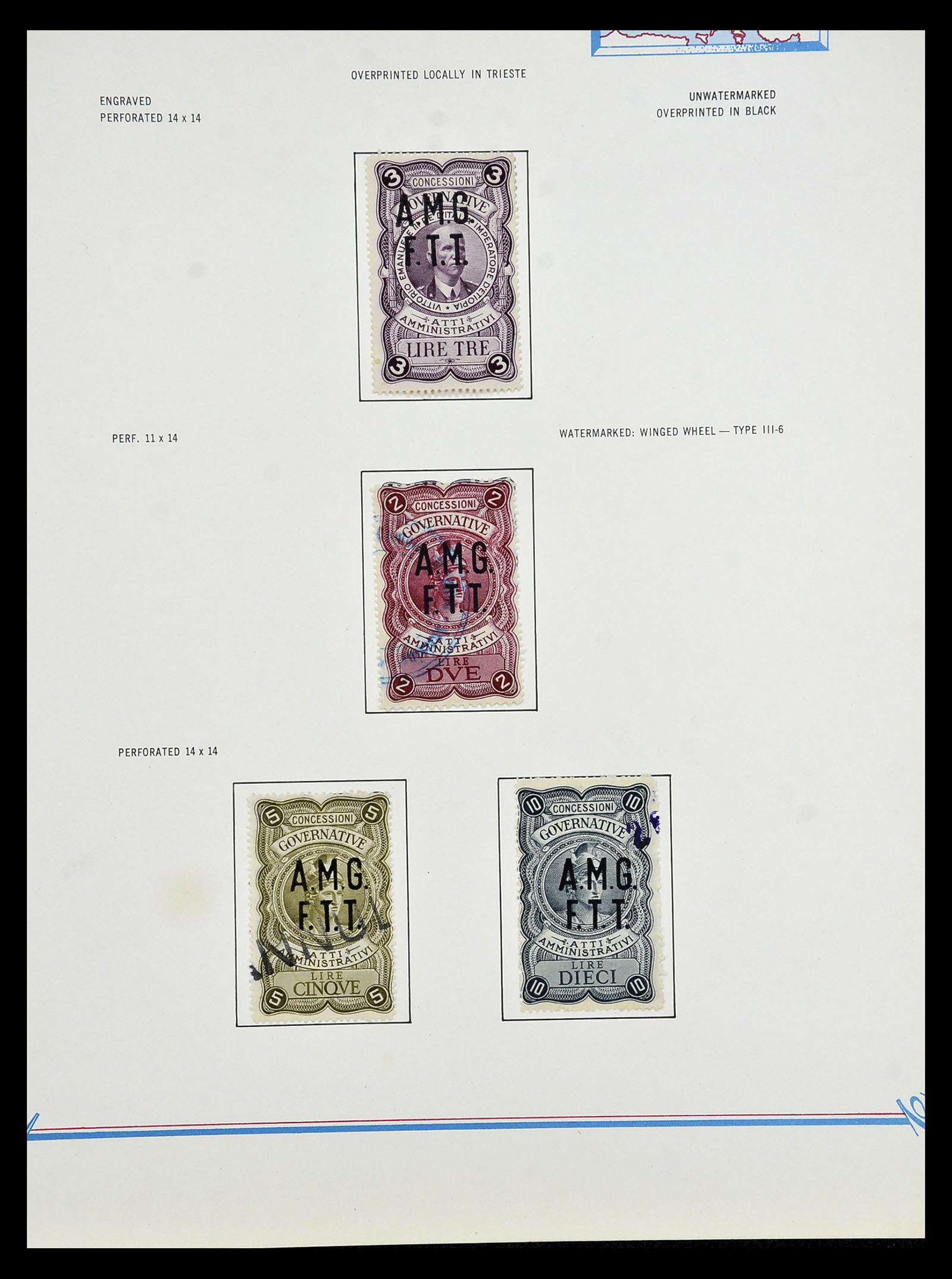 35109 198 - Postzegelverzameling 35109 AMG 1943-1952.
