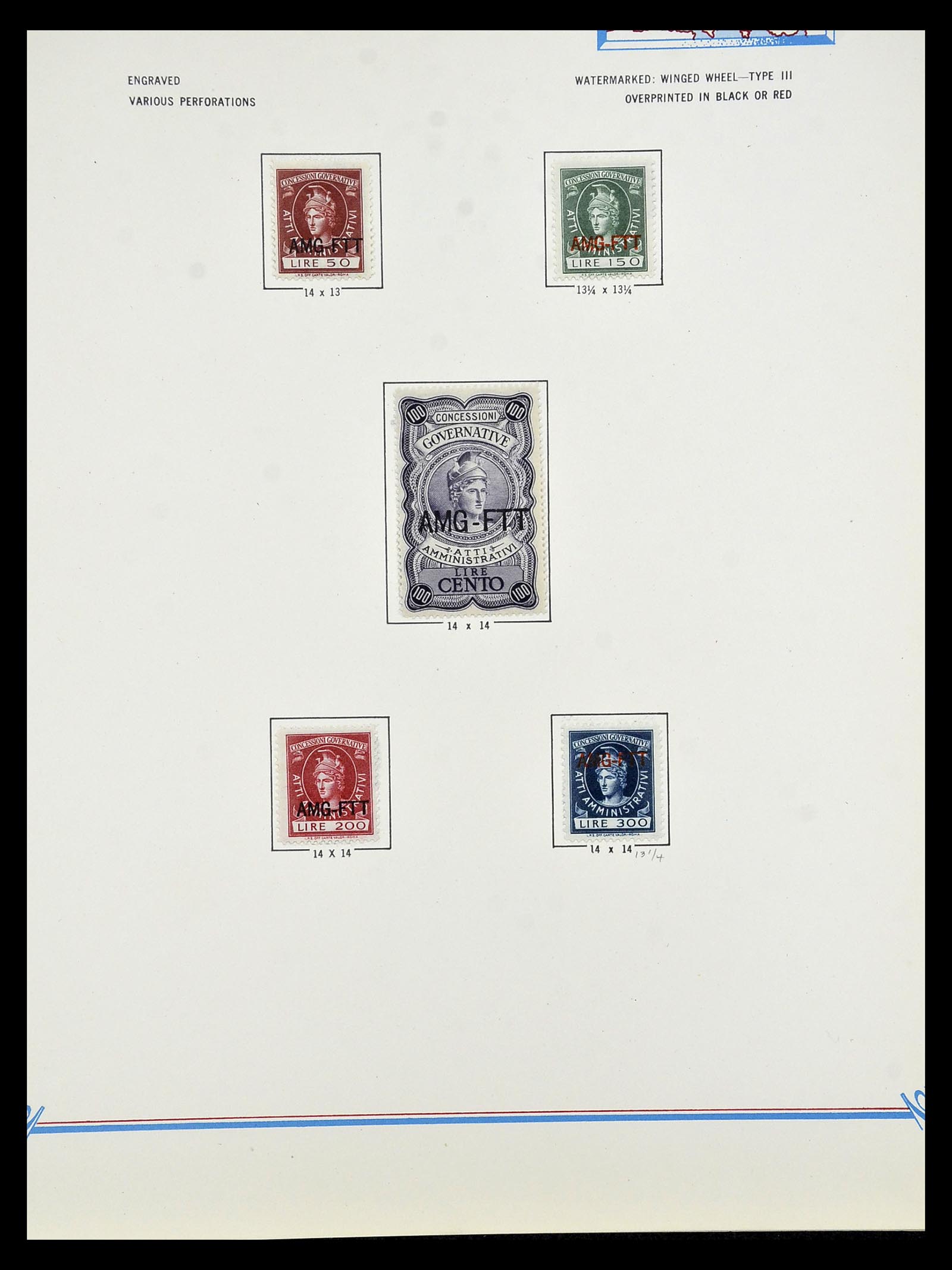 35109 199 - Postzegelverzameling 35109 AMG 1943-1952.