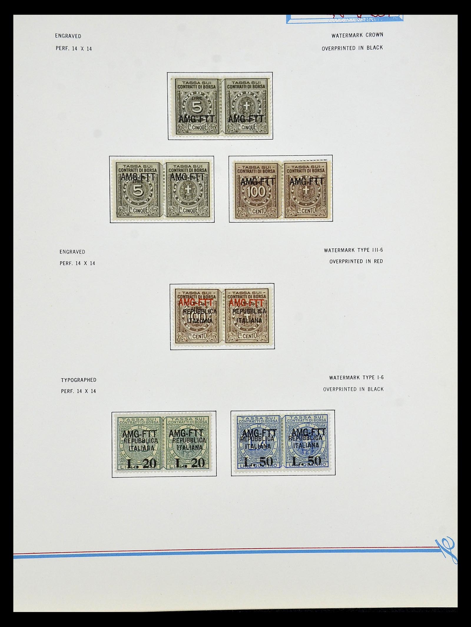 35109 201 - Postzegelverzameling 35109 AMG 1943-1952.
