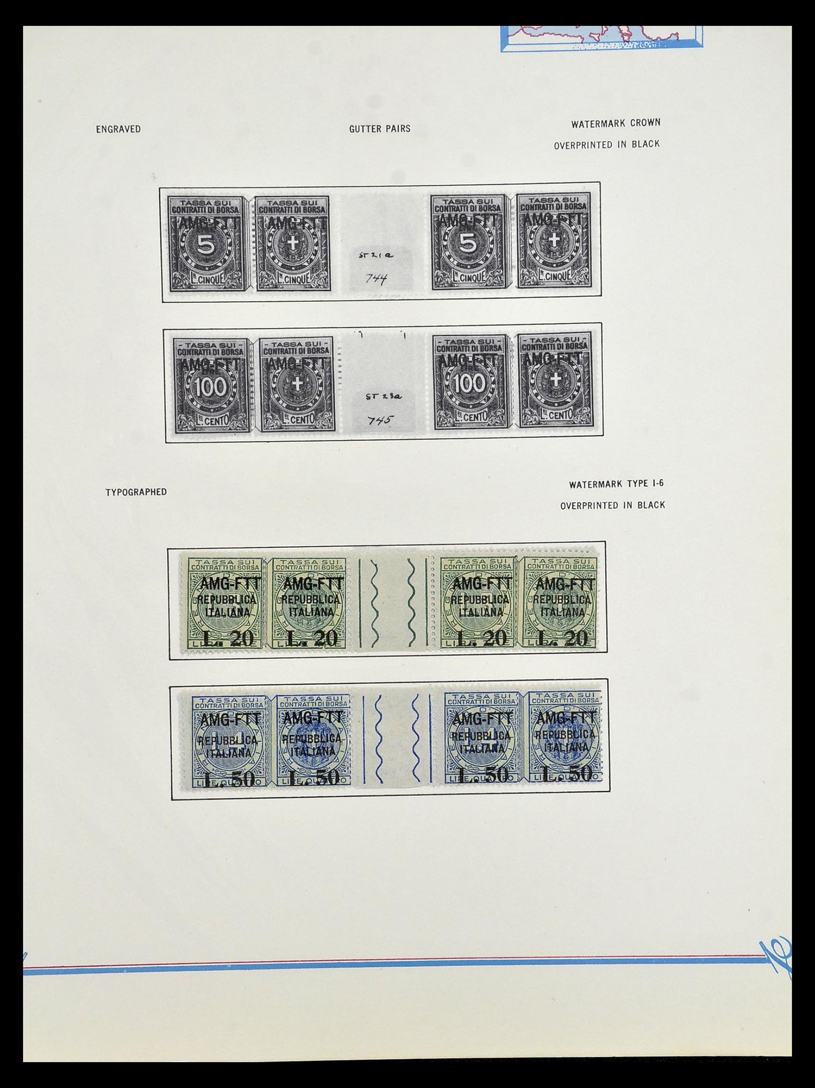 35109 202 - Postzegelverzameling 35109 AMG 1943-1952.