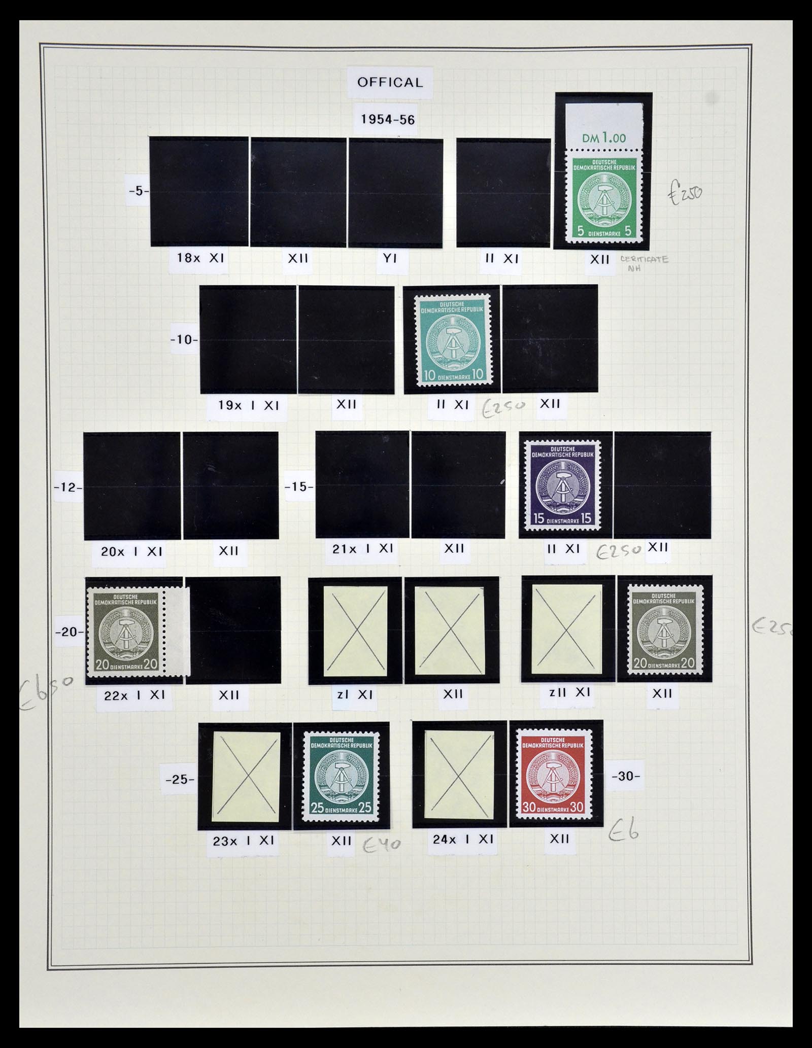 35112 003 - Postzegelverzameling 35112 DDR dienst 1954-1966.