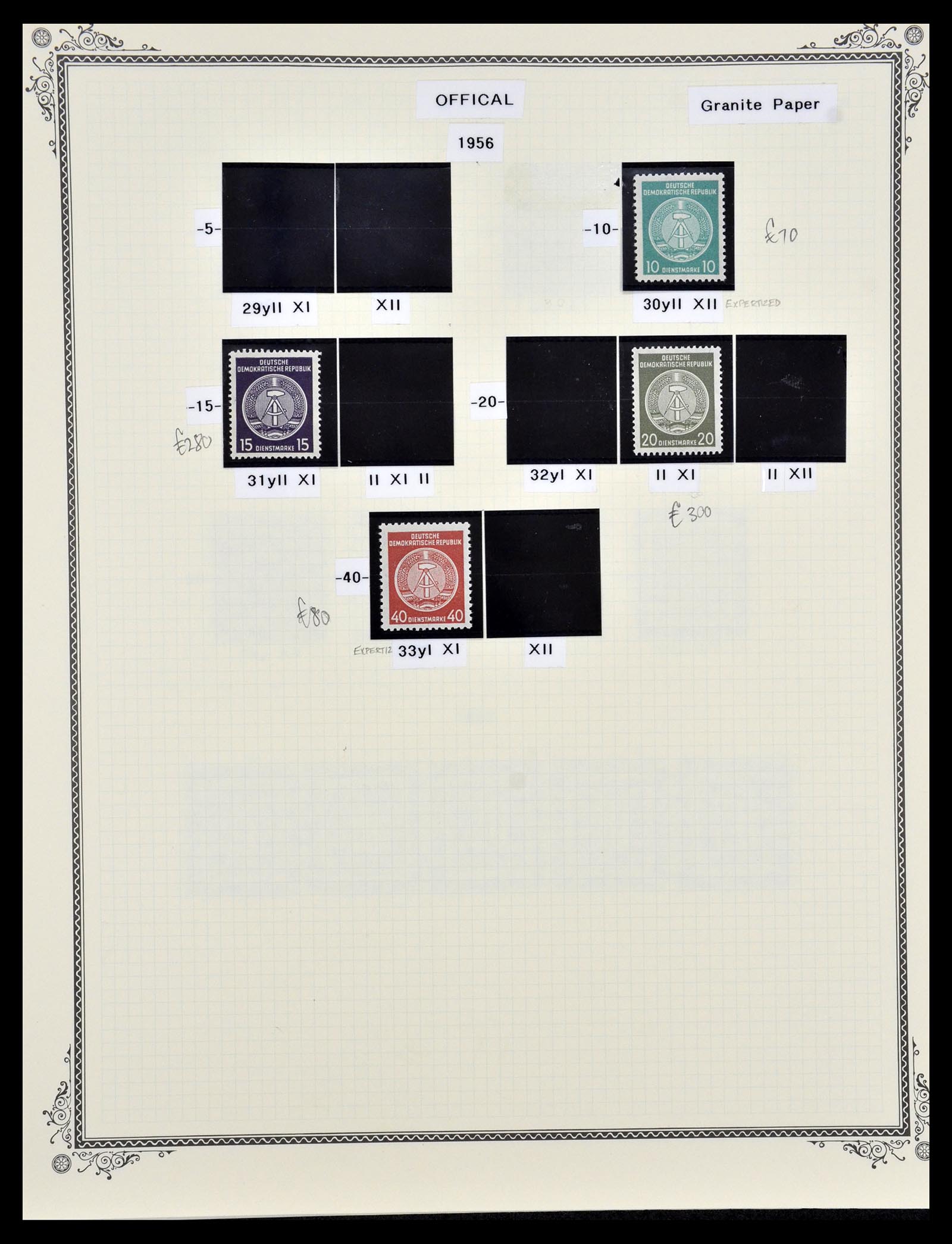 35112 006 - Postzegelverzameling 35112 DDR dienst 1954-1966.