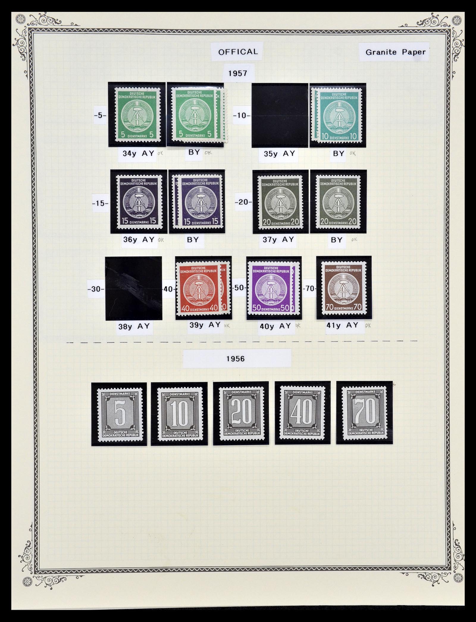 35112 007 - Postzegelverzameling 35112 DDR dienst 1954-1966.