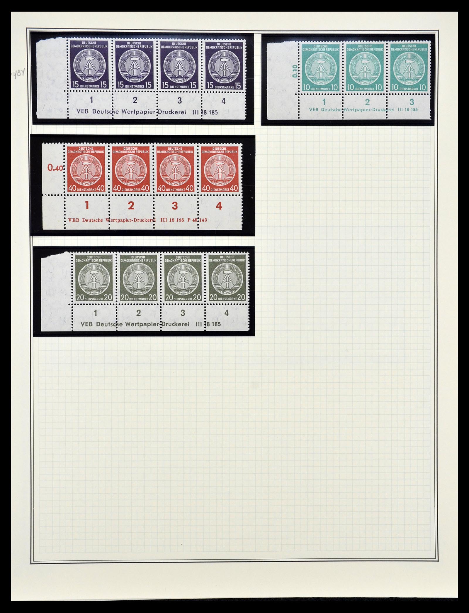 35112 008 - Postzegelverzameling 35112 DDR dienst 1954-1966.