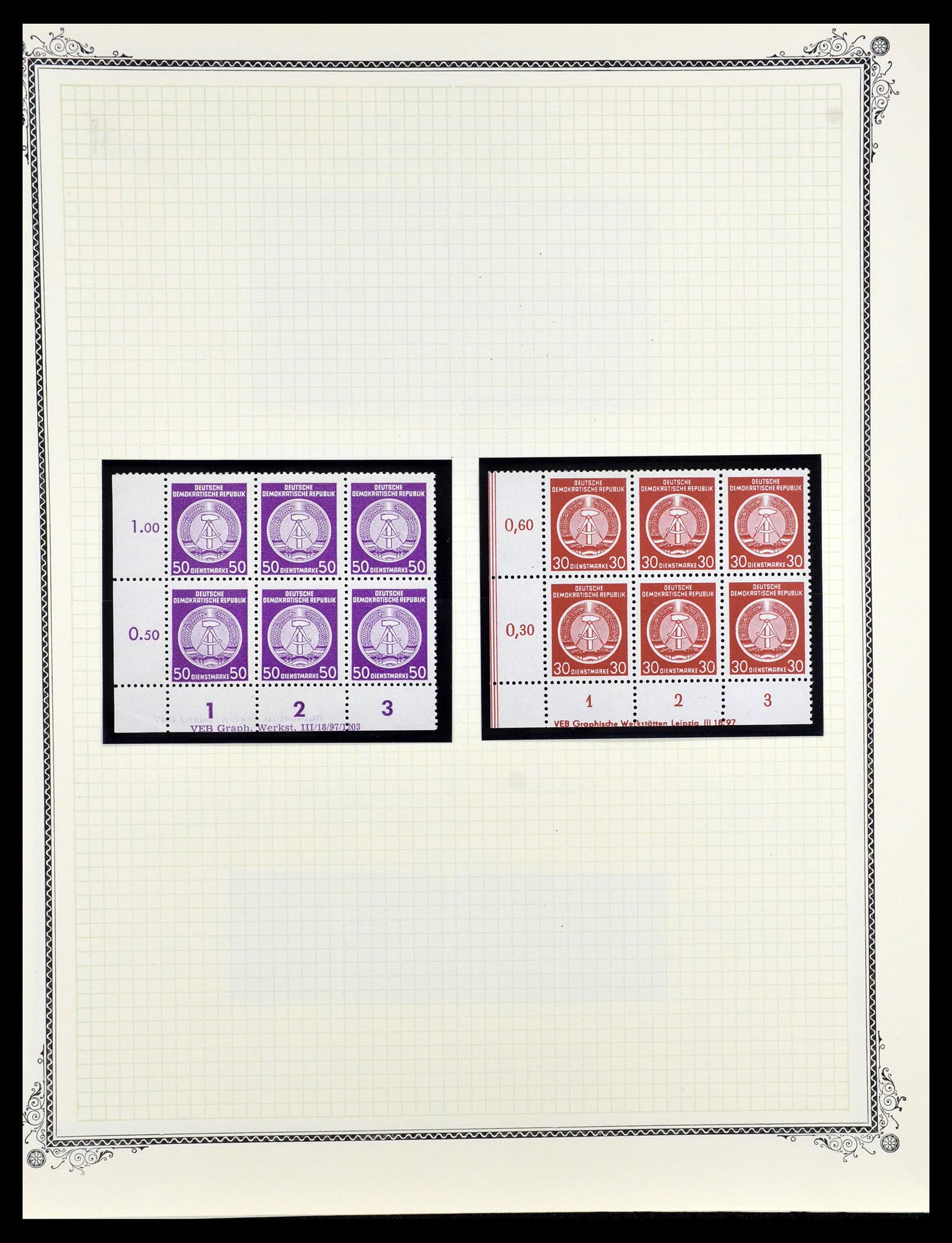 35112 009 - Postzegelverzameling 35112 DDR dienst 1954-1966.