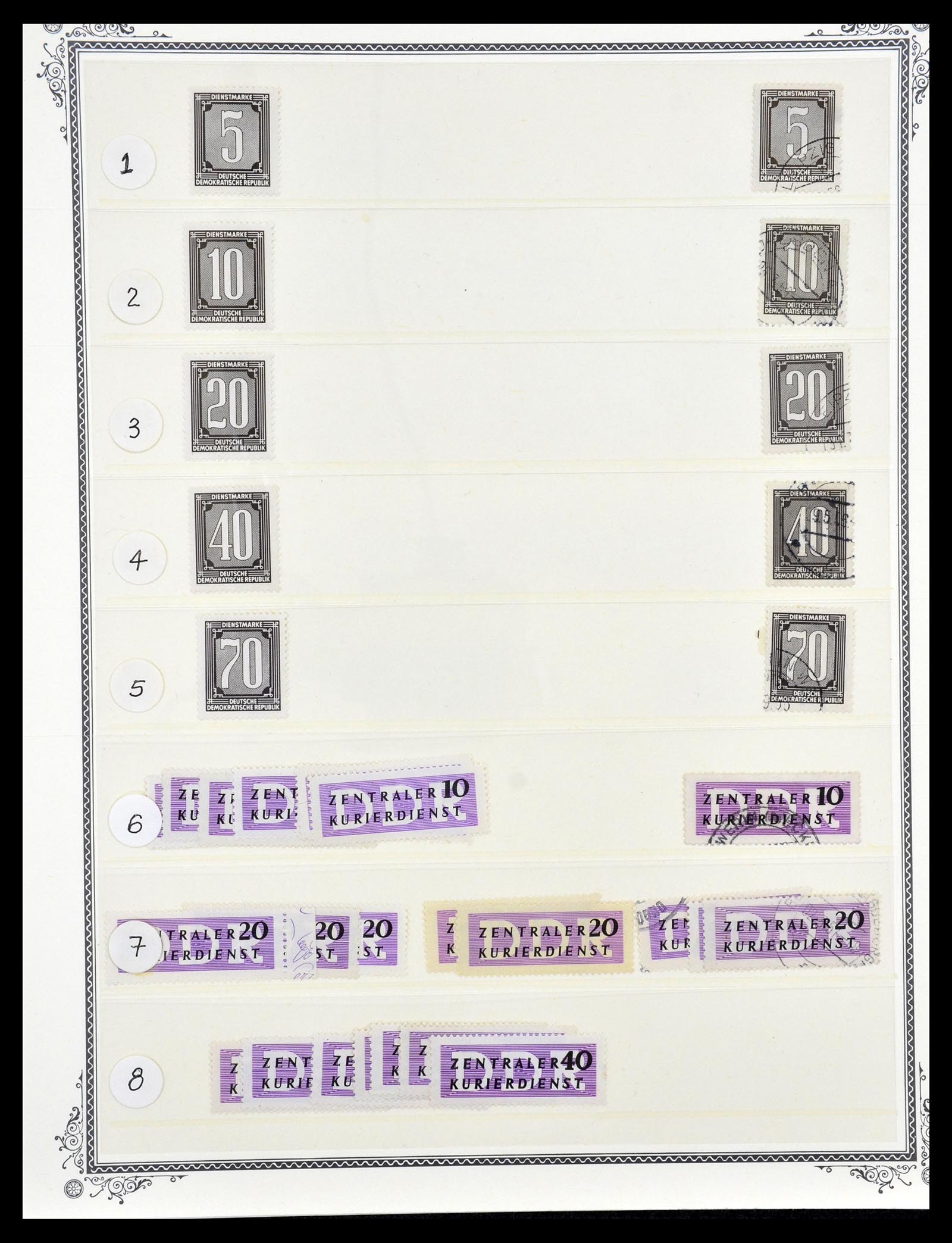 35112 011 - Postzegelverzameling 35112 DDR dienst 1954-1966.