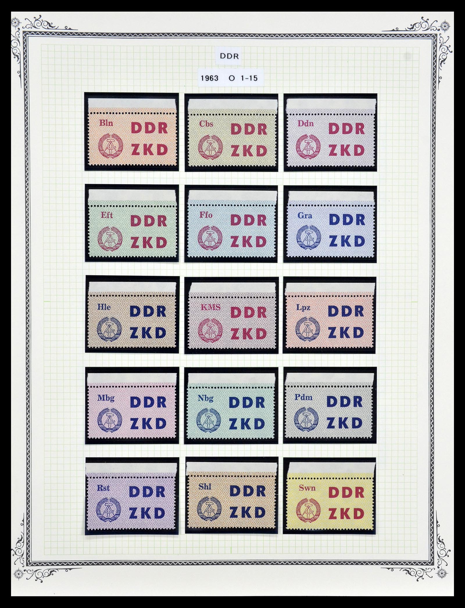35112 020 - Stamp Collection 35112 GDR service 1954-1966.