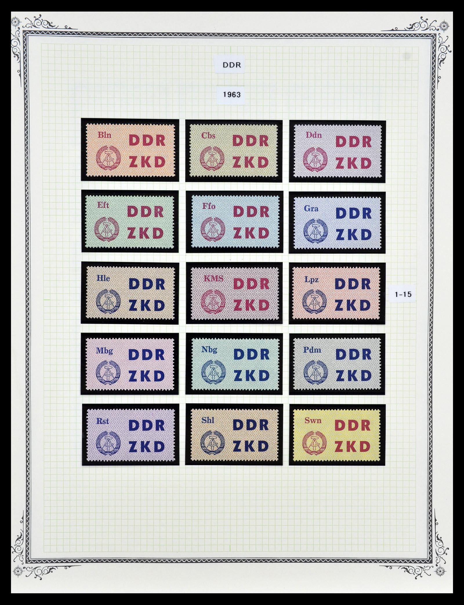 35112 021 - Postzegelverzameling 35112 DDR dienst 1954-1966.