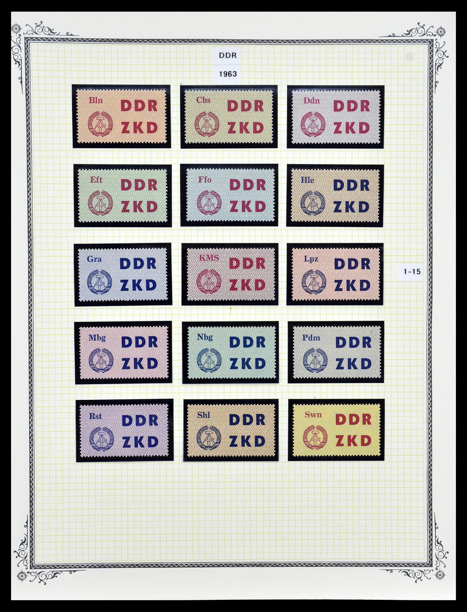 35112 022 - Stamp Collection 35112 GDR service 1954-1966.