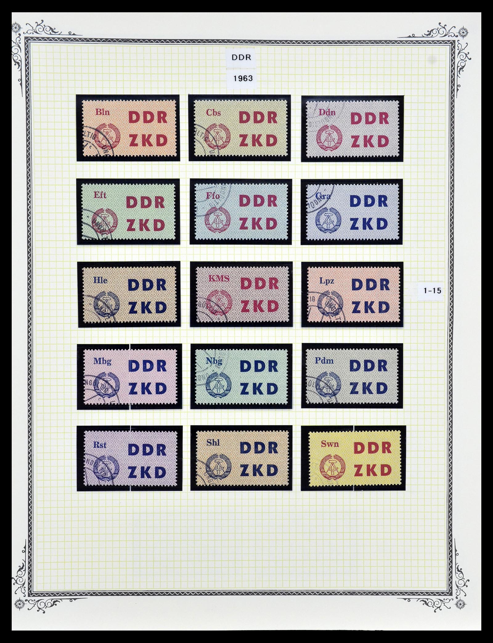 35112 023 - Postzegelverzameling 35112 DDR dienst 1954-1966.