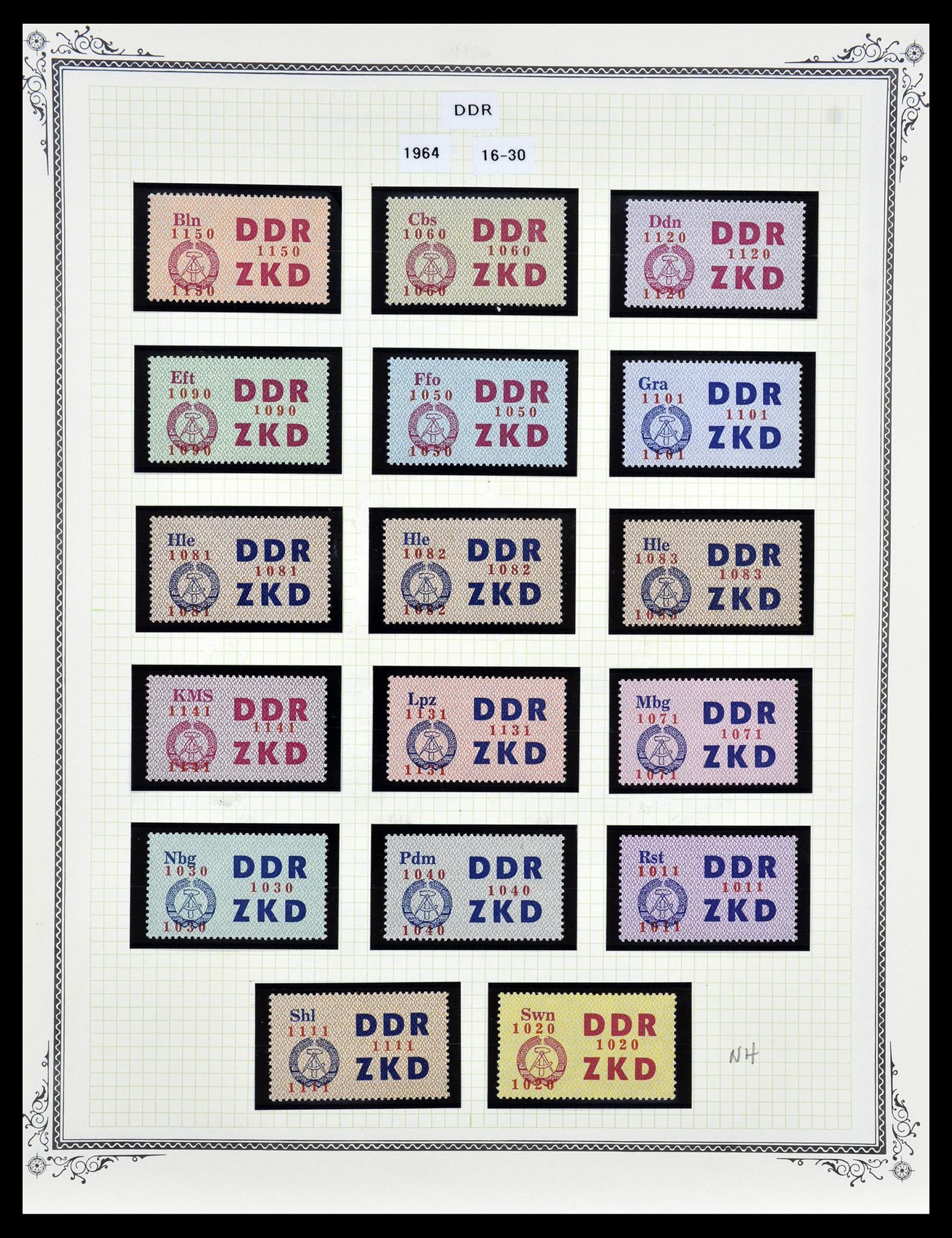 35112 024 - Postzegelverzameling 35112 DDR dienst 1954-1966.