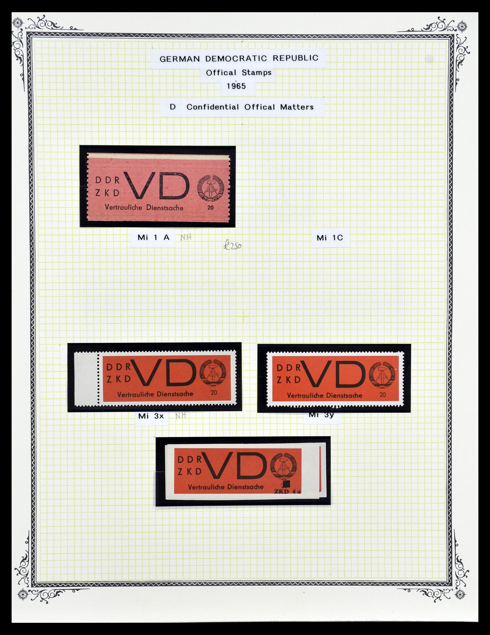 35112 025 - Postzegelverzameling 35112 DDR dienst 1954-1966.