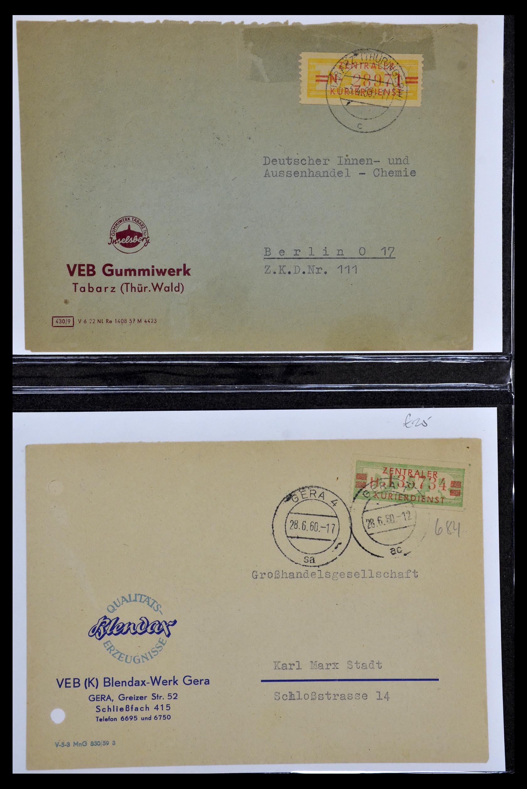 35112 034 - Postzegelverzameling 35112 DDR dienst 1954-1966.