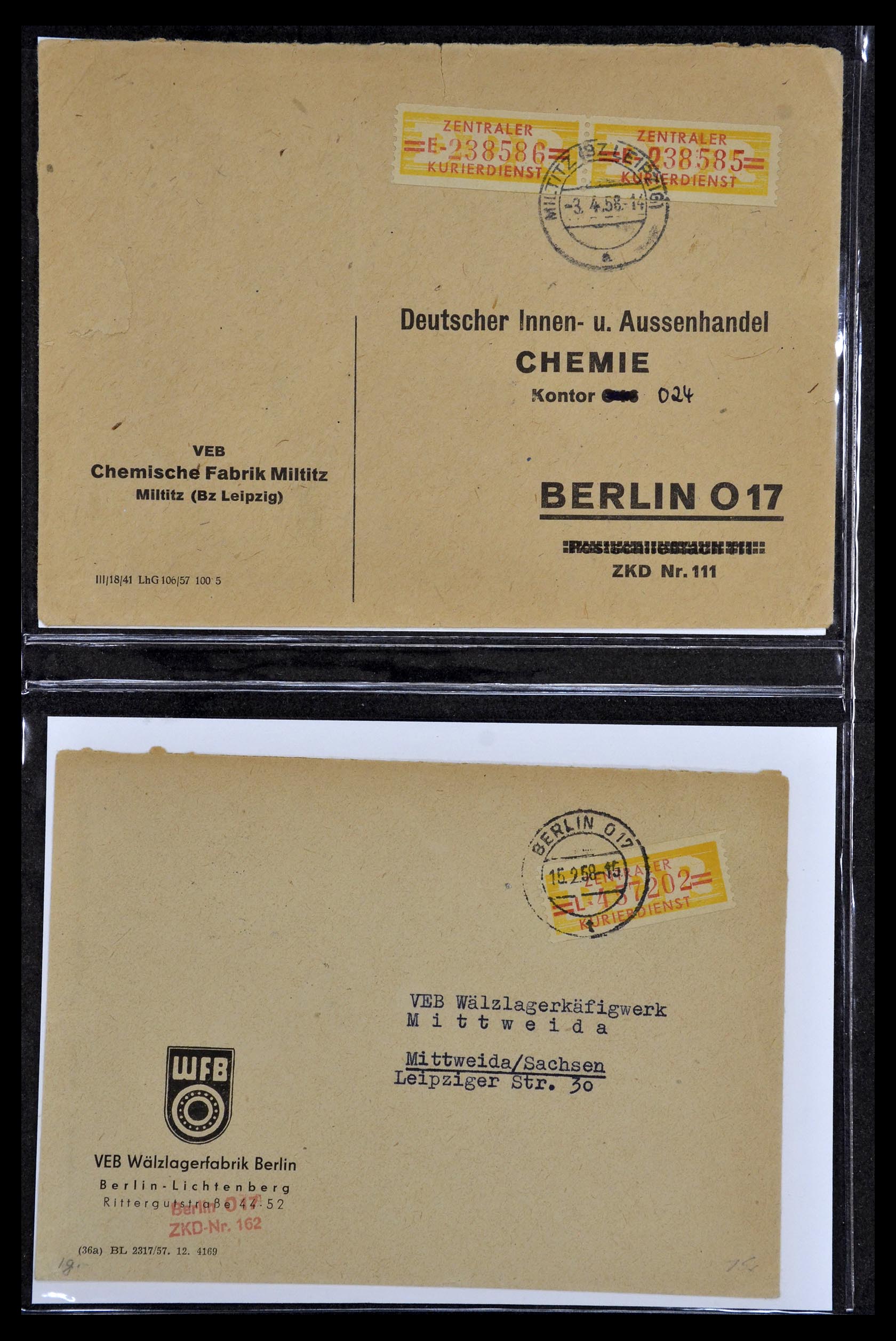 35112 035 - Postzegelverzameling 35112 DDR dienst 1954-1966.