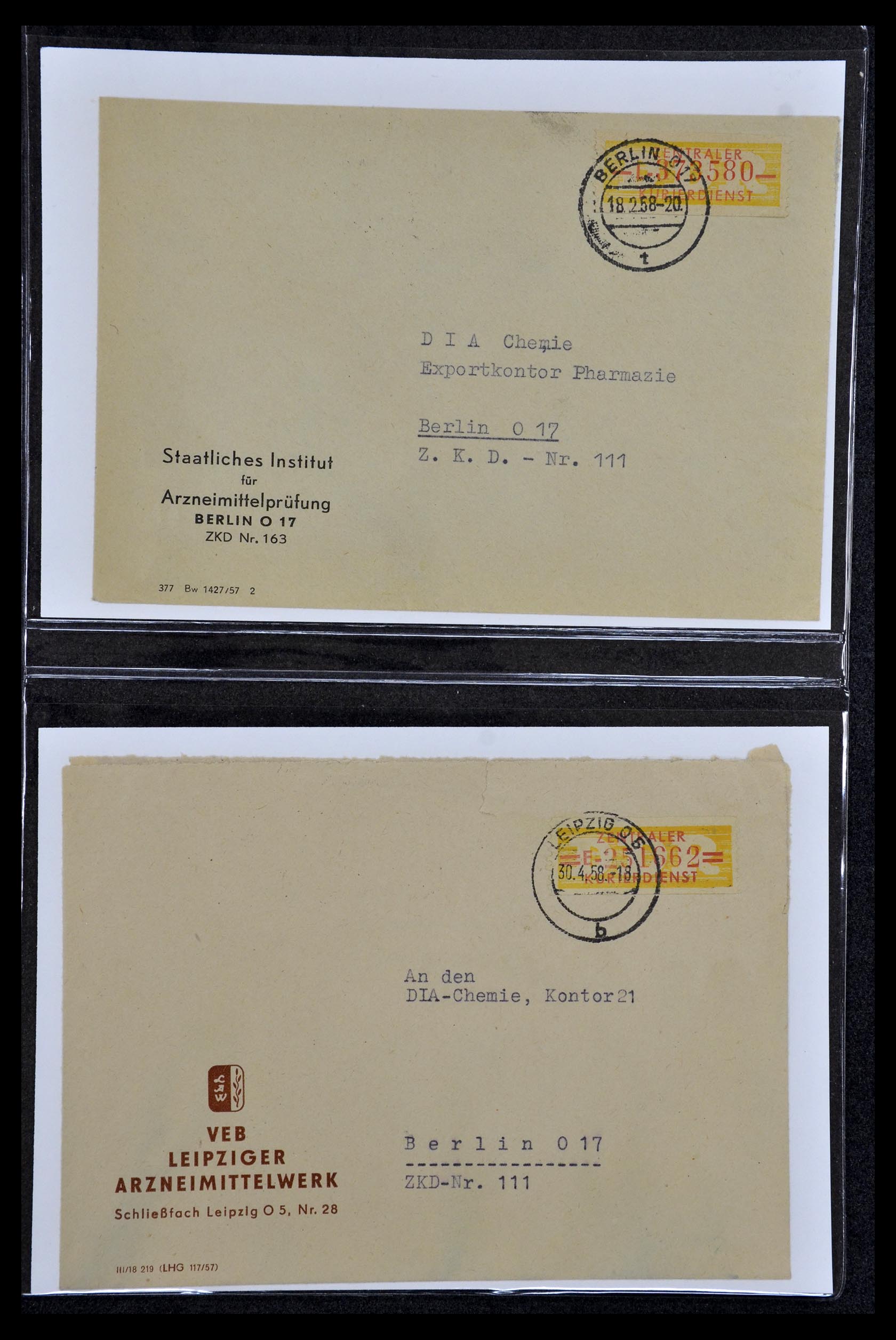 35112 036 - Postzegelverzameling 35112 DDR dienst 1954-1966.