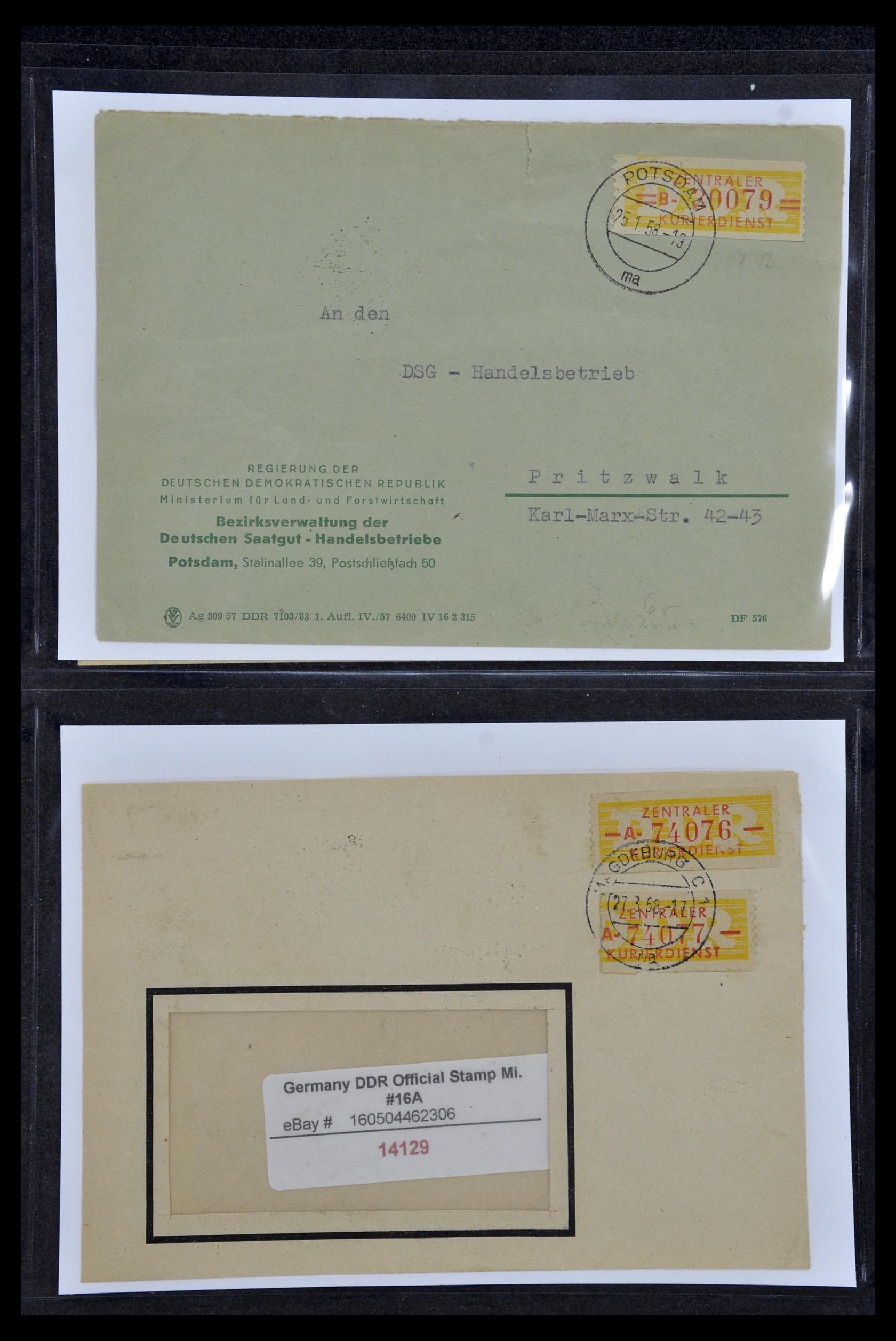 35112 038 - Postzegelverzameling 35112 DDR dienst 1954-1966.