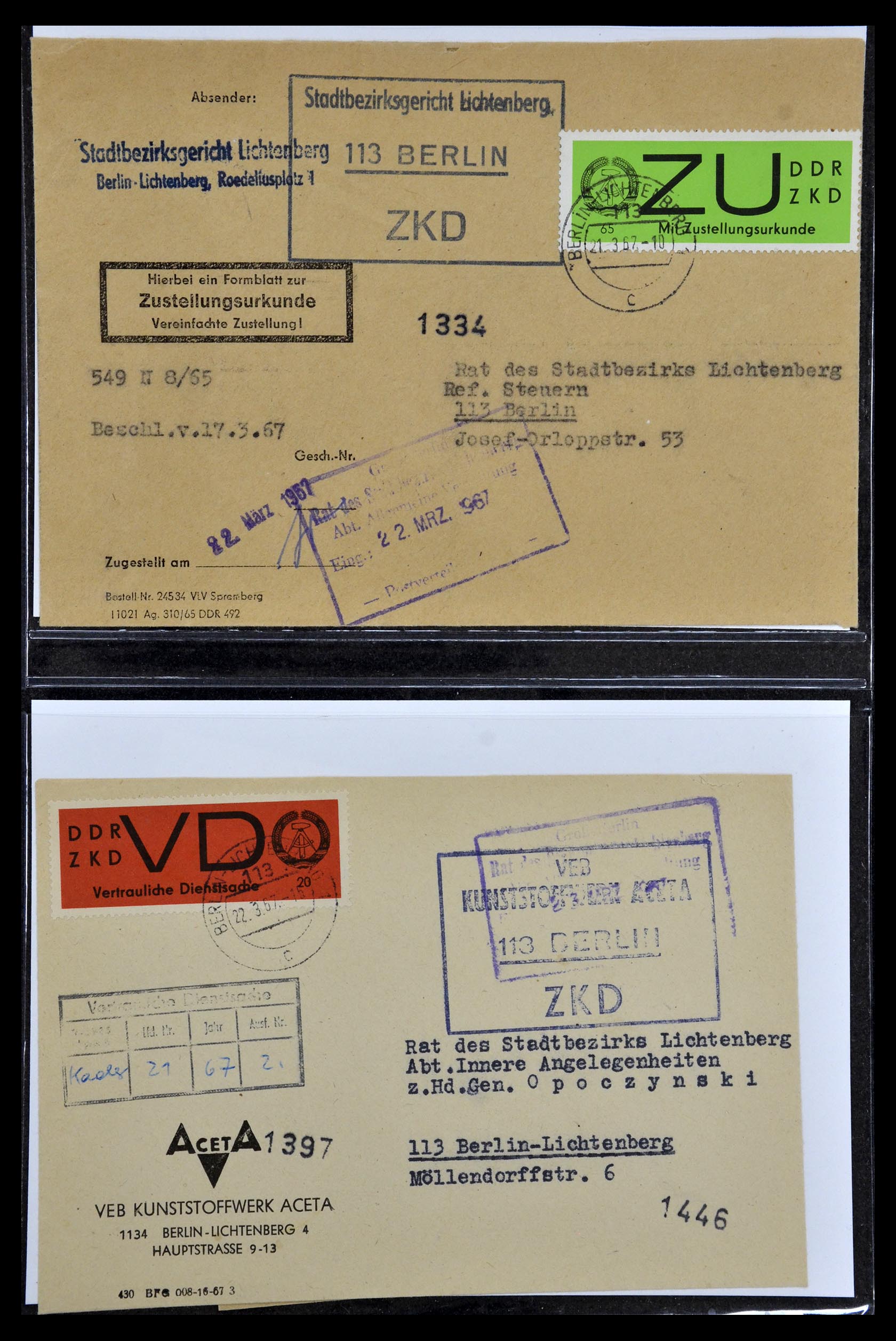 35112 044 - Stamp Collection 35112 GDR service 1954-1966.