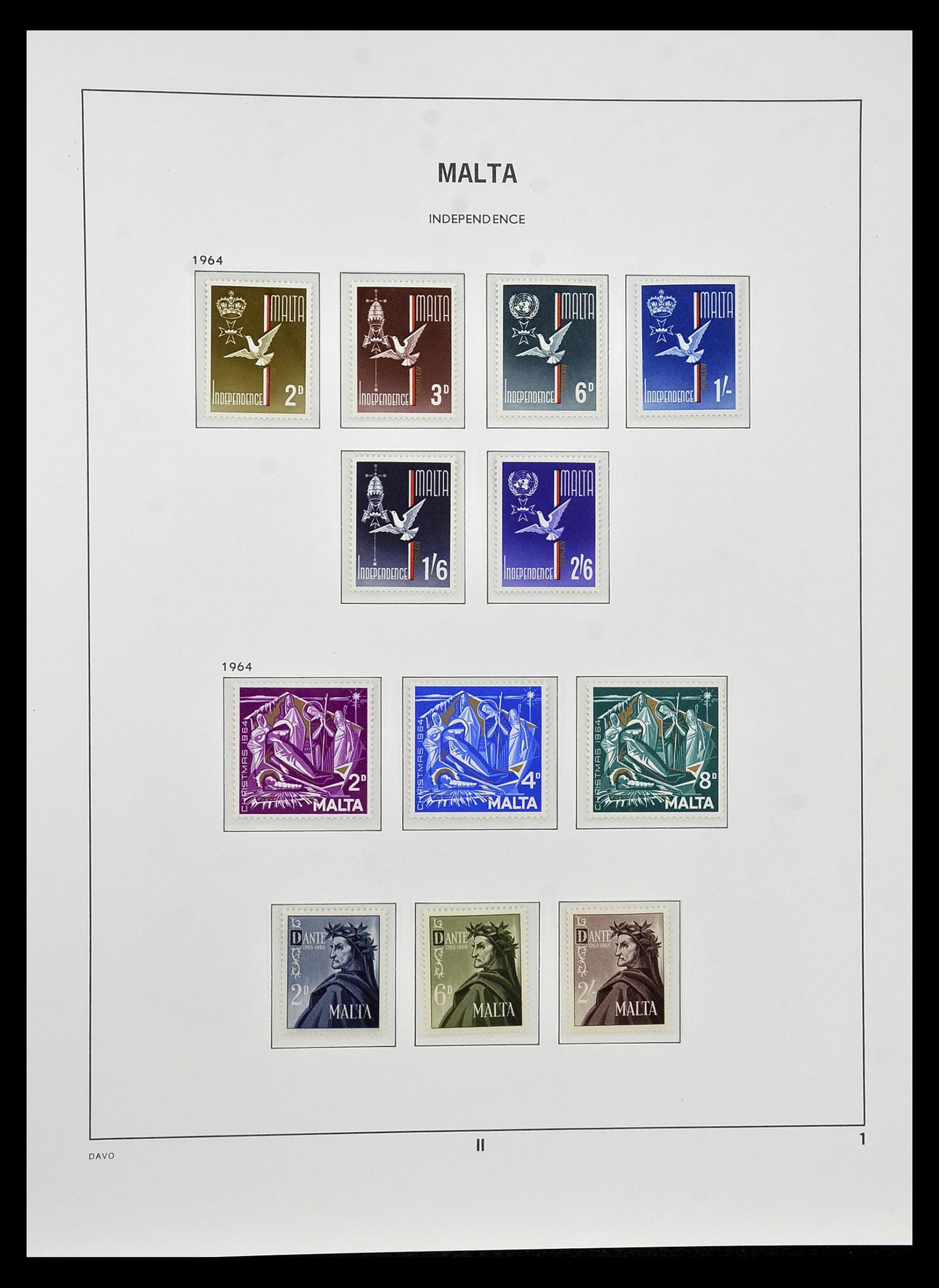 35114 001 - Postzegelverzameling 35114 Malta 1964-2005.