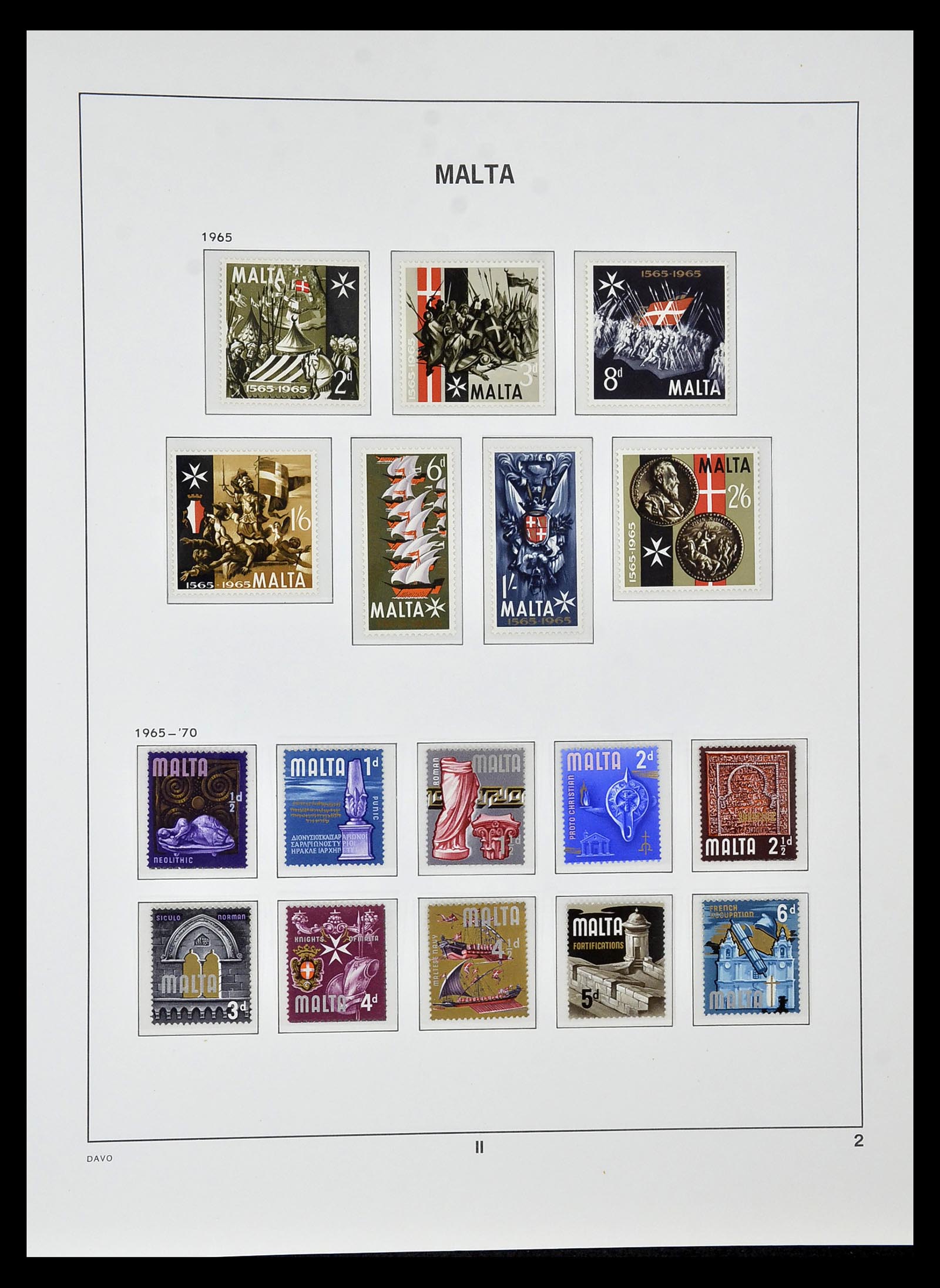 35114 002 - Postzegelverzameling 35114 Malta 1964-2005.