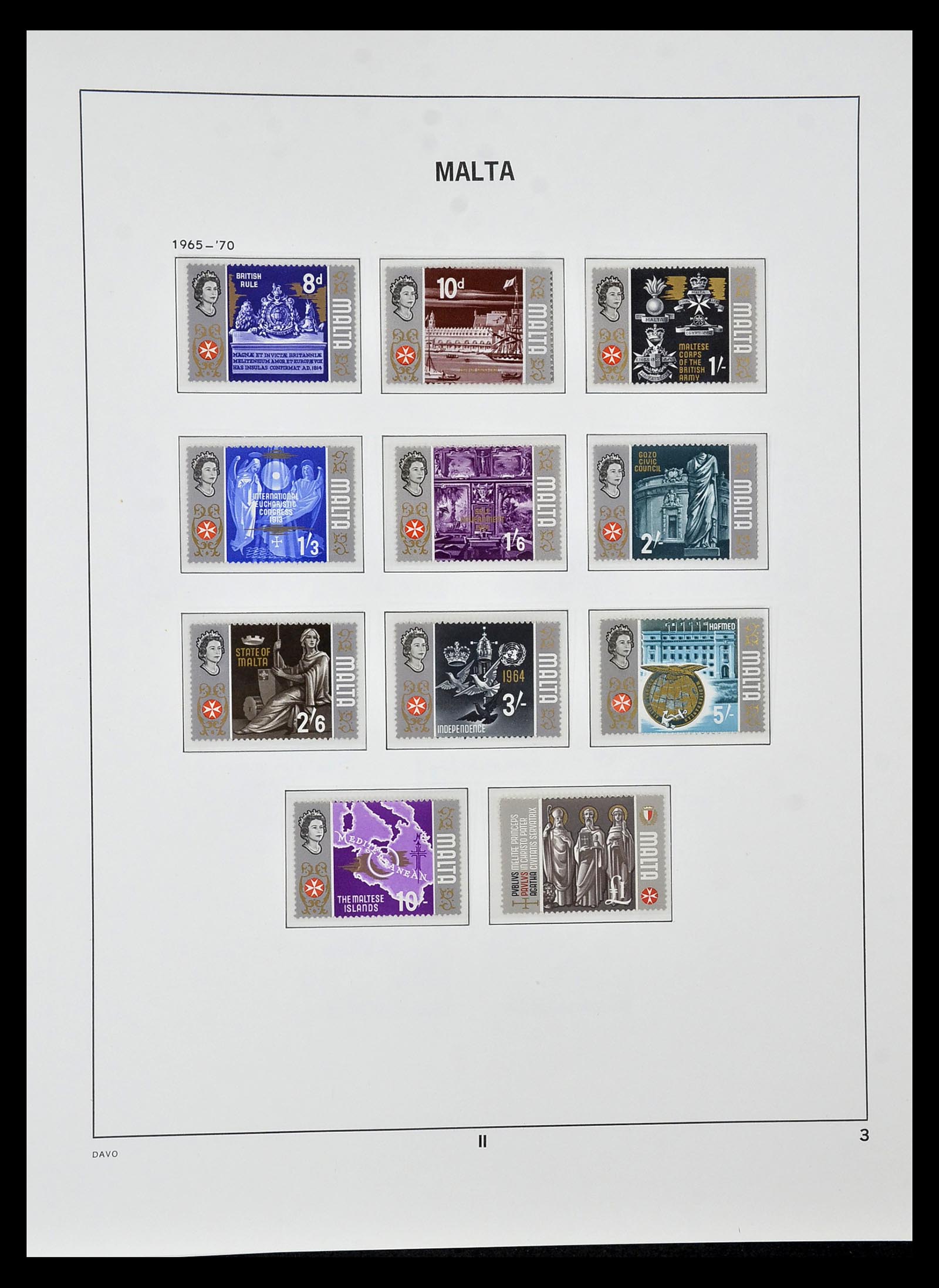 35114 003 - Postzegelverzameling 35114 Malta 1964-2005.