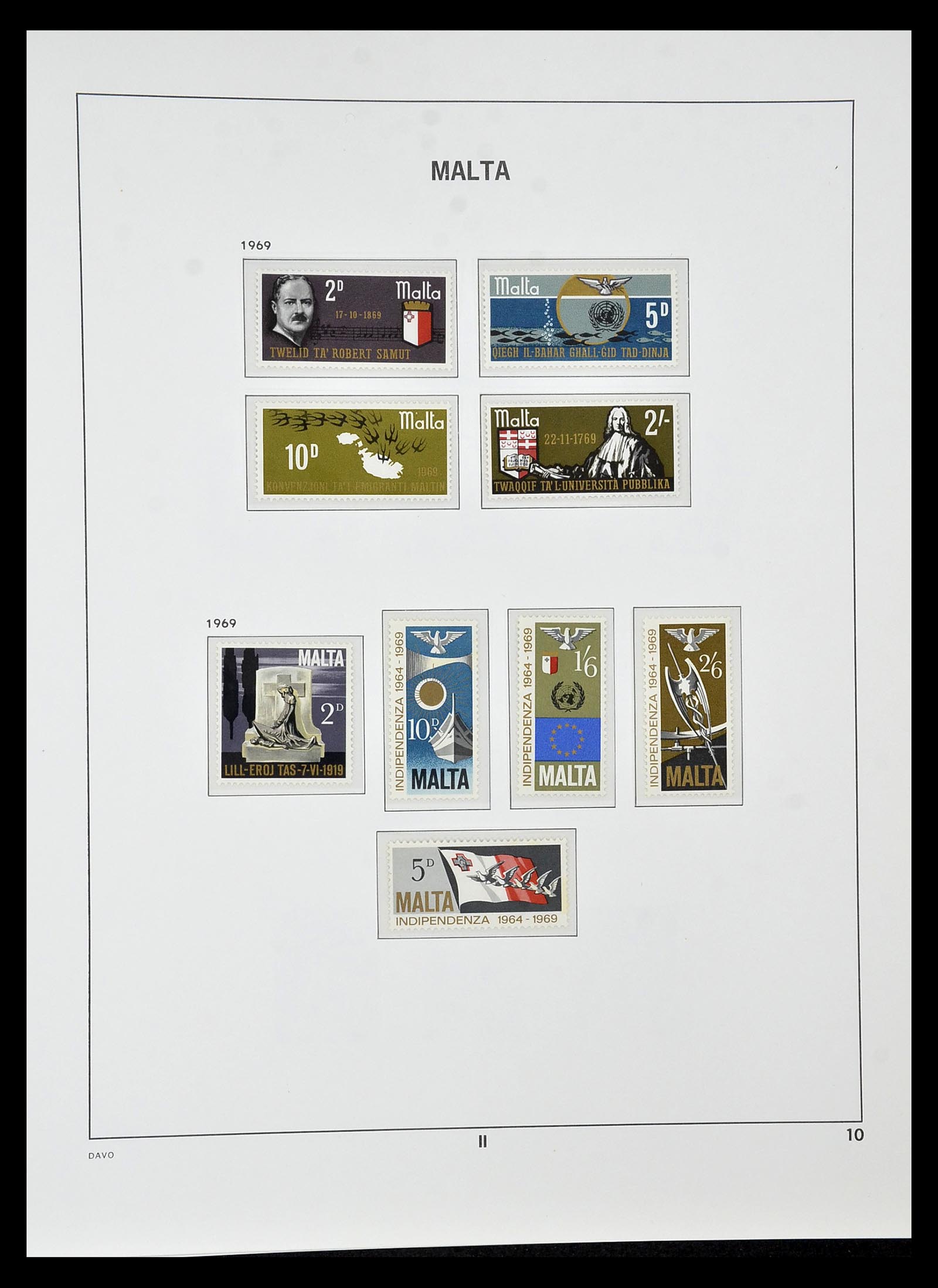 35114 010 - Postzegelverzameling 35114 Malta 1964-2005.