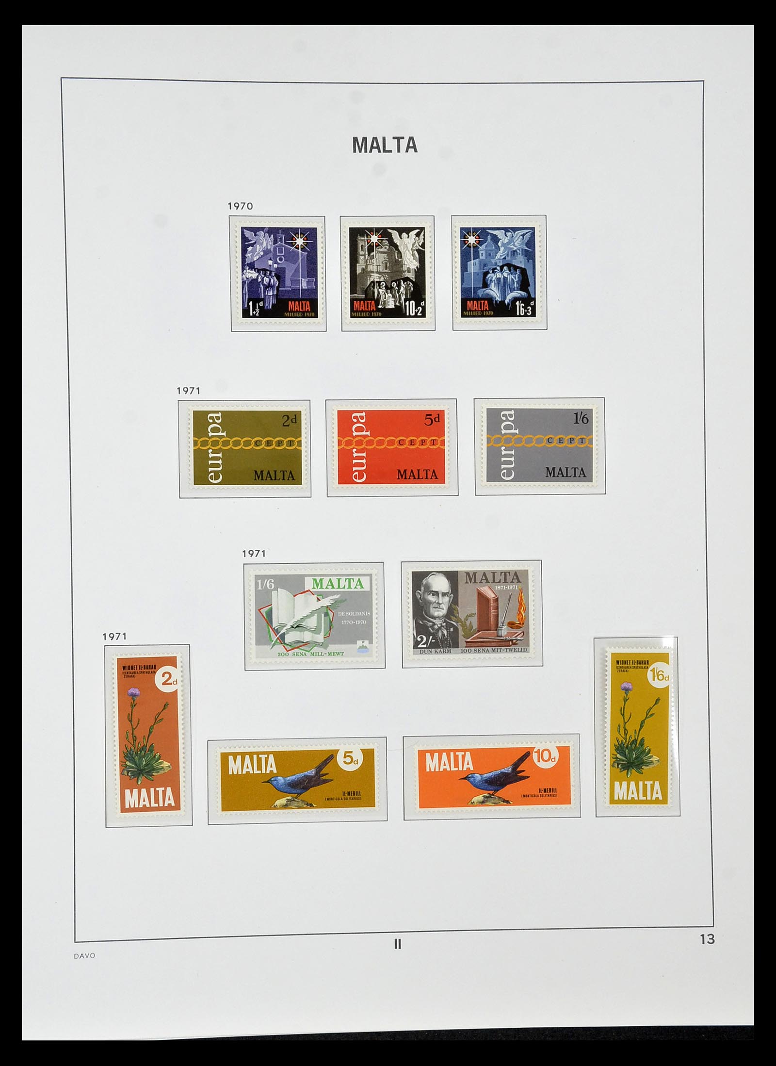 35114 013 - Postzegelverzameling 35114 Malta 1964-2005.