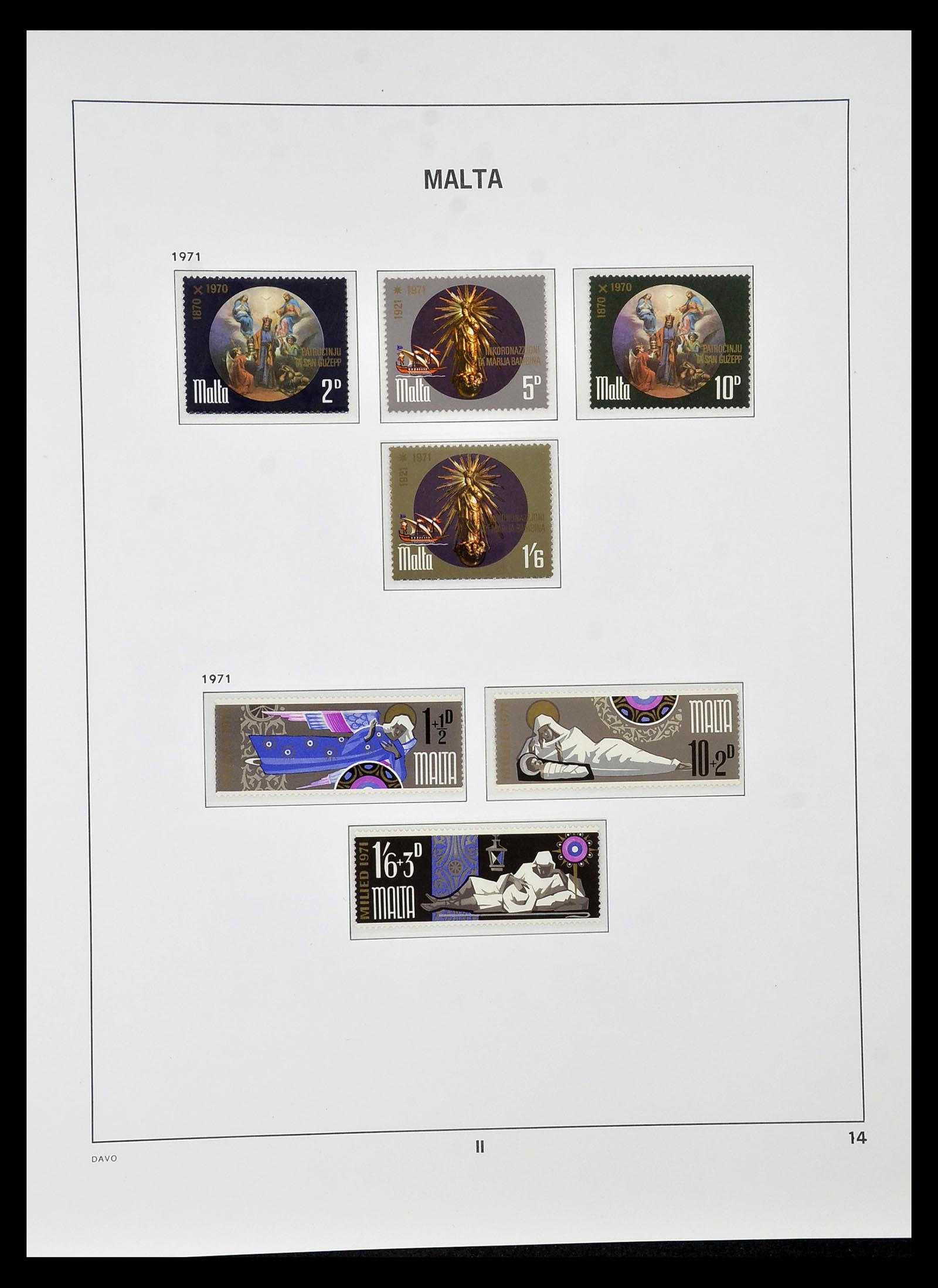 35114 014 - Postzegelverzameling 35114 Malta 1964-2005.