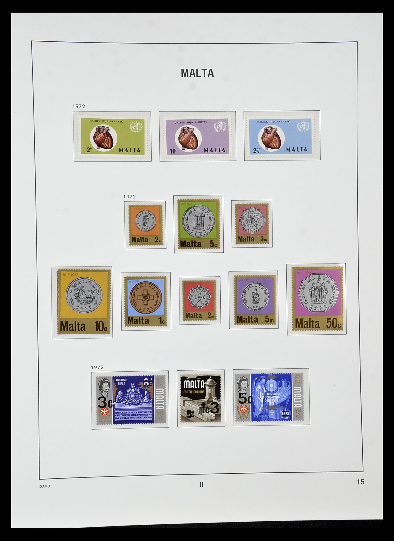 35114 015 - Postzegelverzameling 35114 Malta 1964-2005.