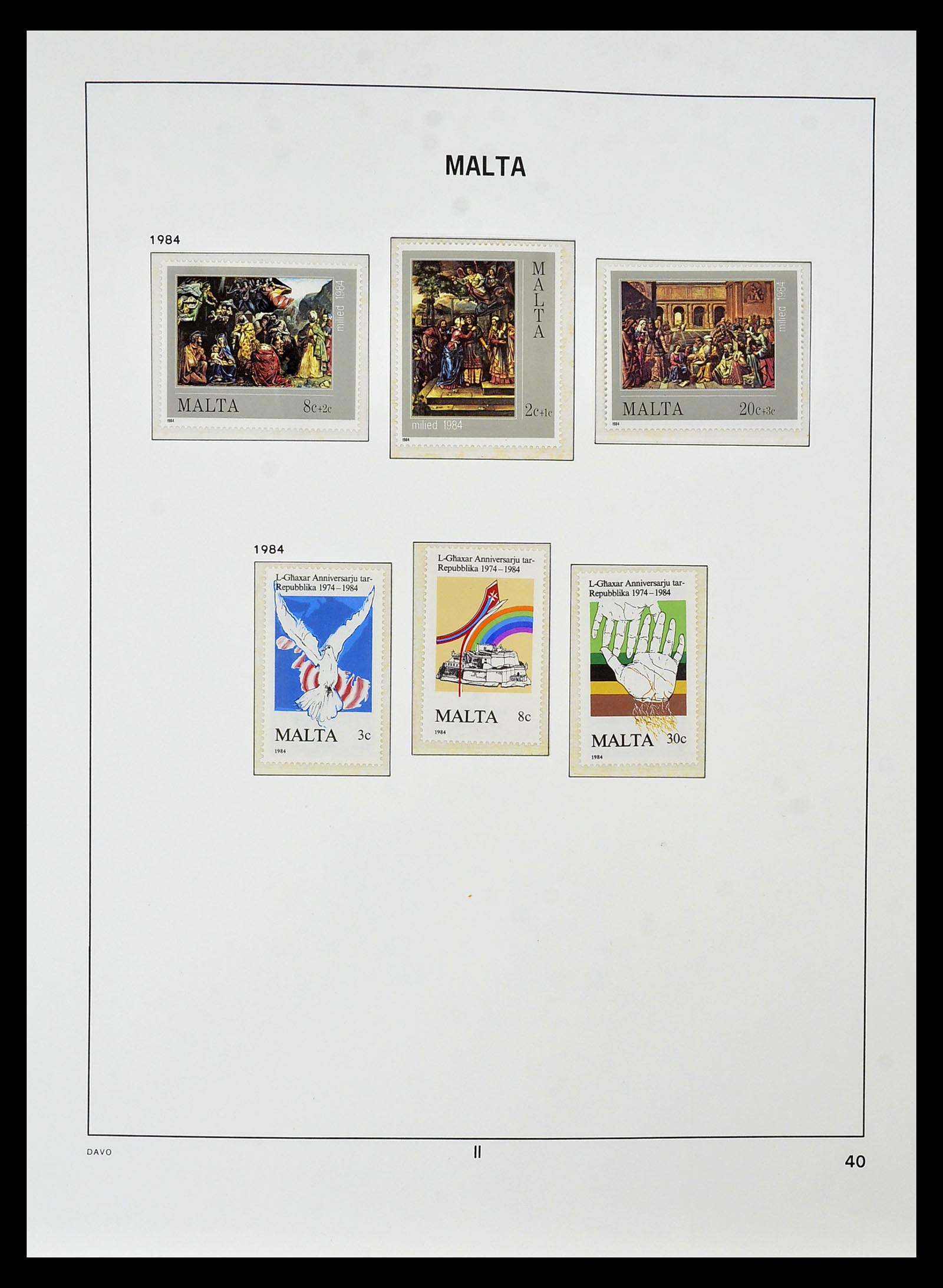 35114 057 - Postzegelverzameling 35114 Malta 1964-2005.