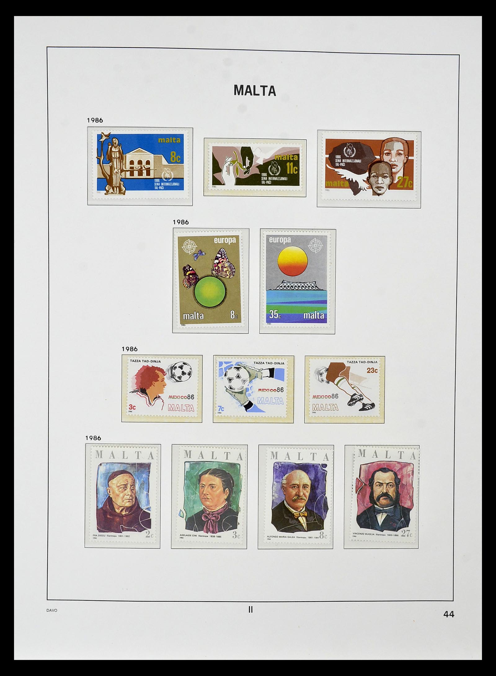 35114 061 - Postzegelverzameling 35114 Malta 1964-2005.