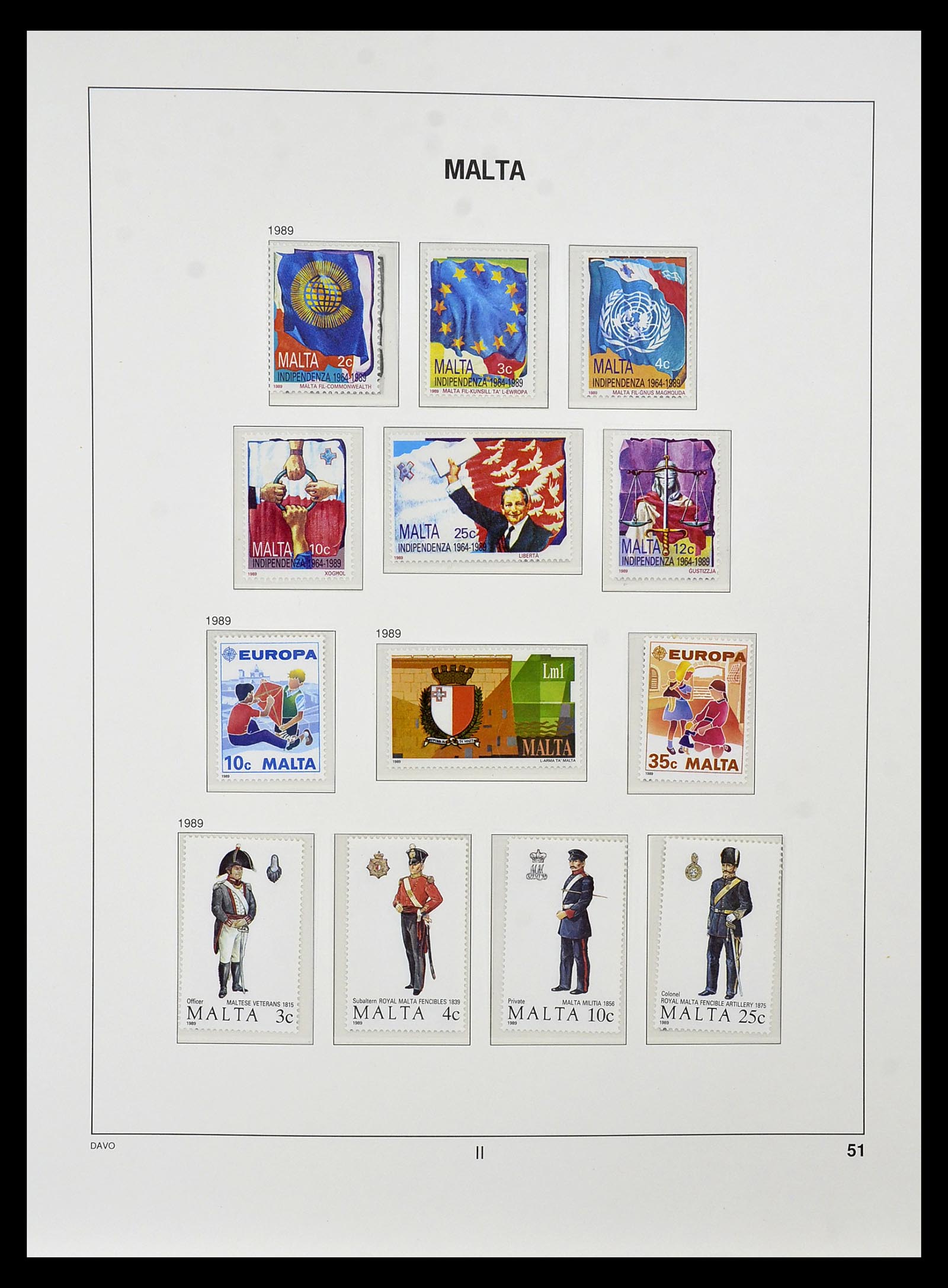 35114 068 - Postzegelverzameling 35114 Malta 1964-2005.