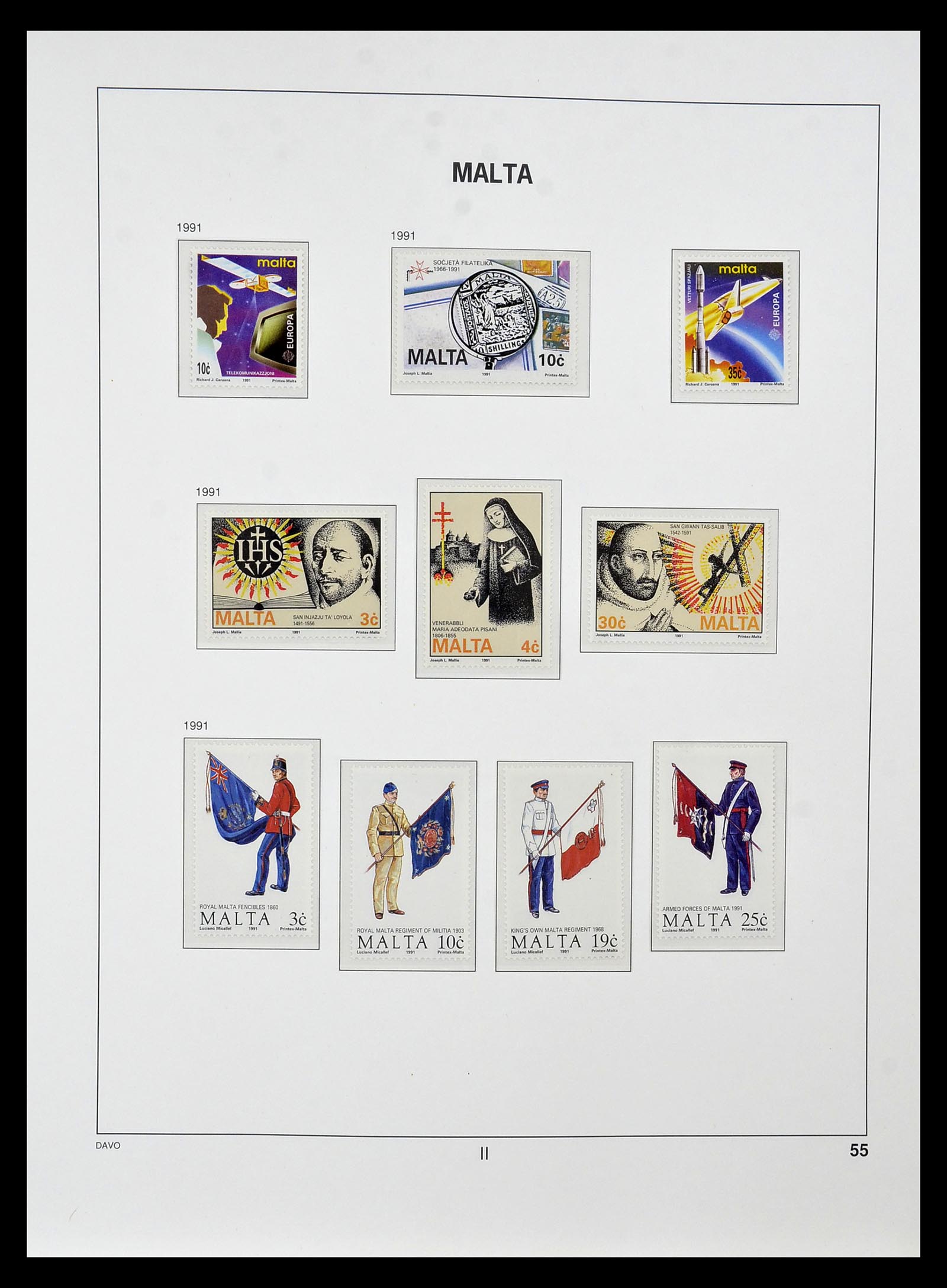 35114 072 - Postzegelverzameling 35114 Malta 1964-2005.