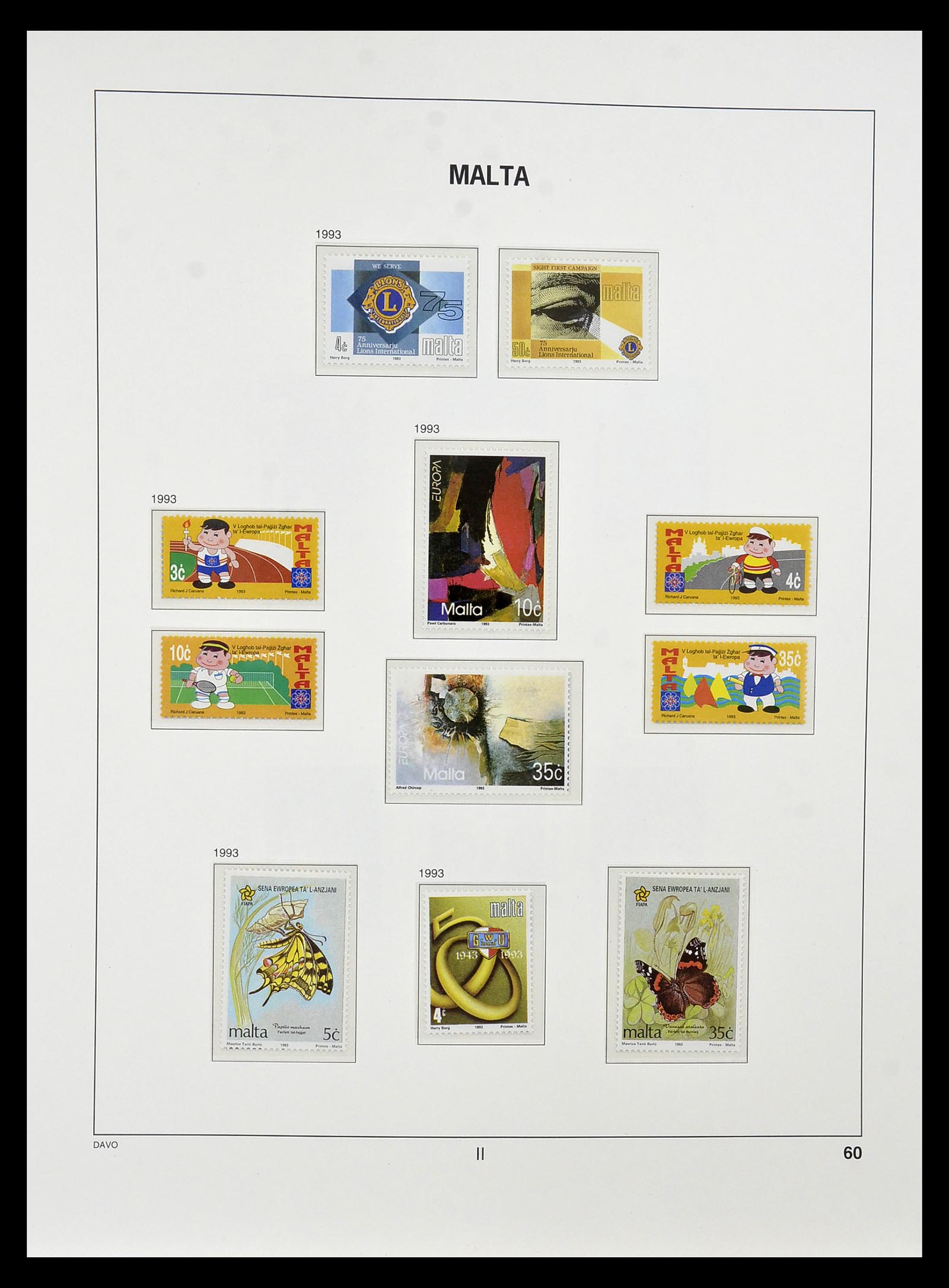 35114 077 - Postzegelverzameling 35114 Malta 1964-2005.