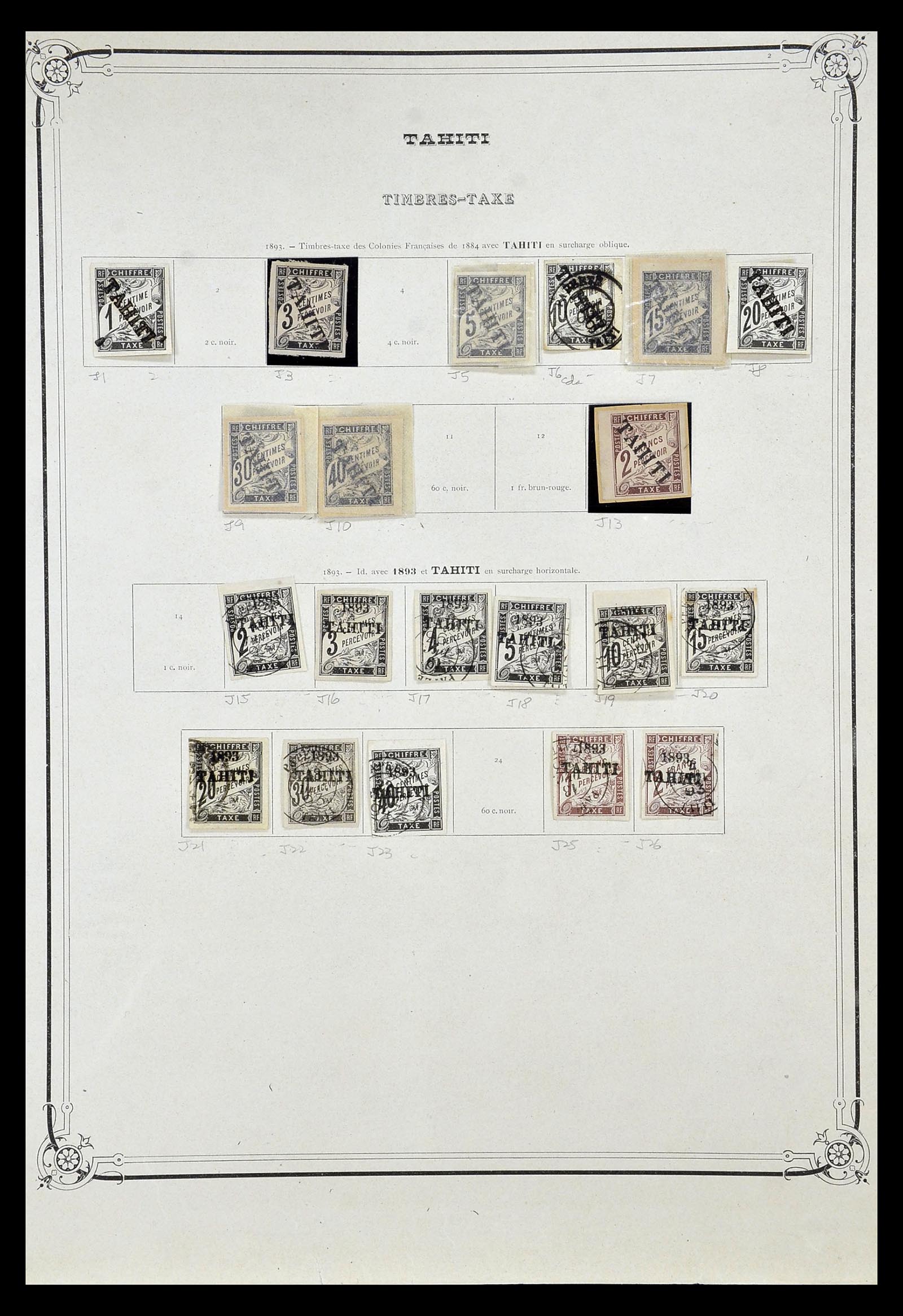 35115 002 - Postzegelverzameling 35115 Tahiti 1884-1915.