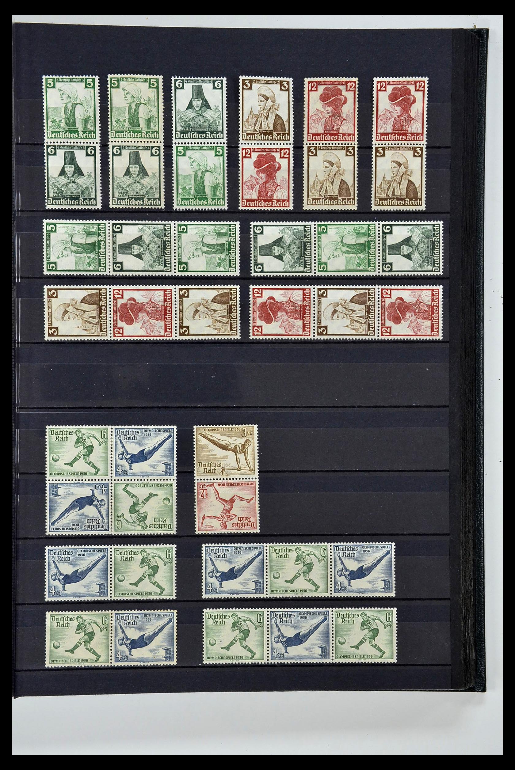 35118 025 - Stamp Collection 35118 German Reich combinations 1912-1941.