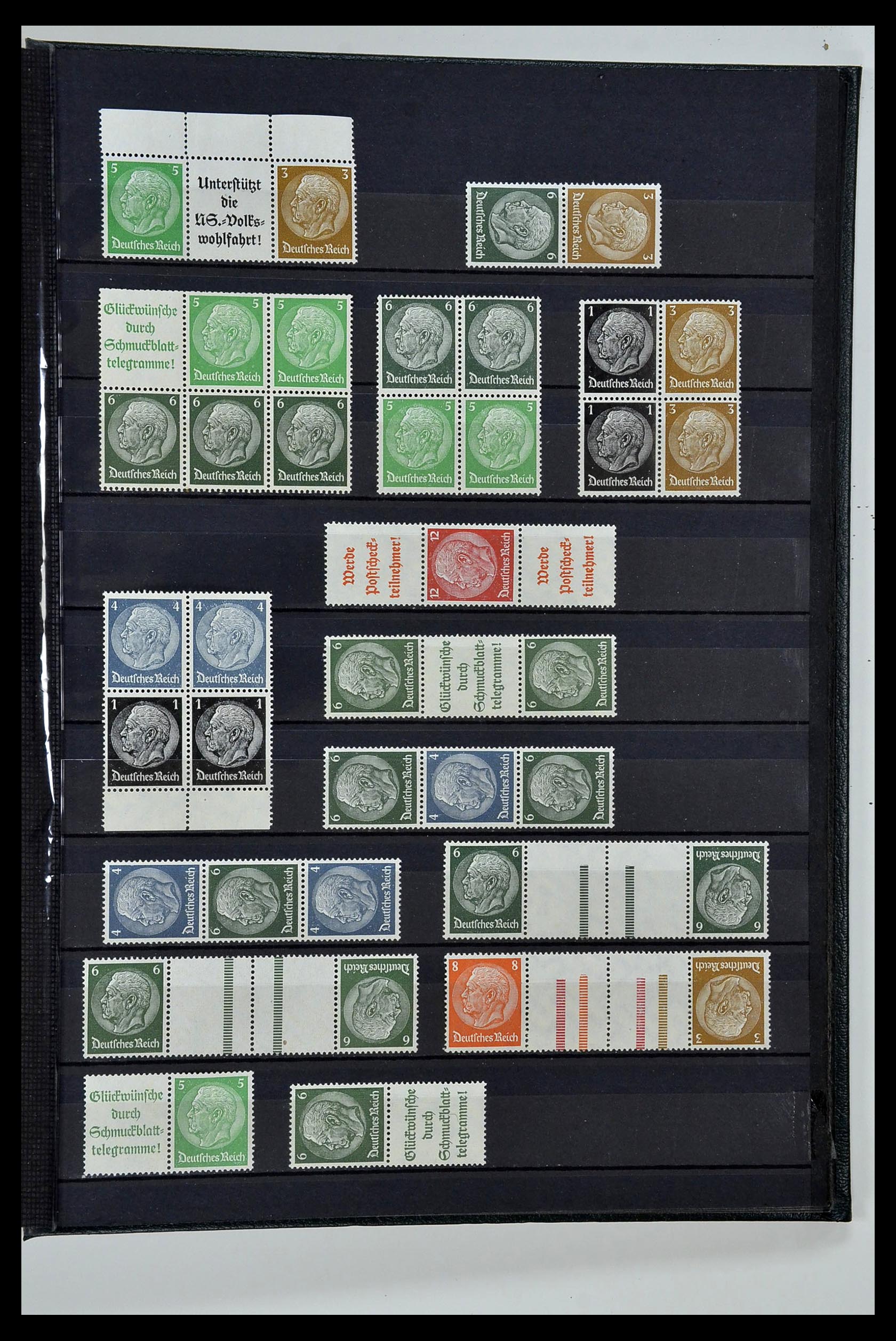 35118 037 - Stamp Collection 35118 German Reich combinations 1912-1941.