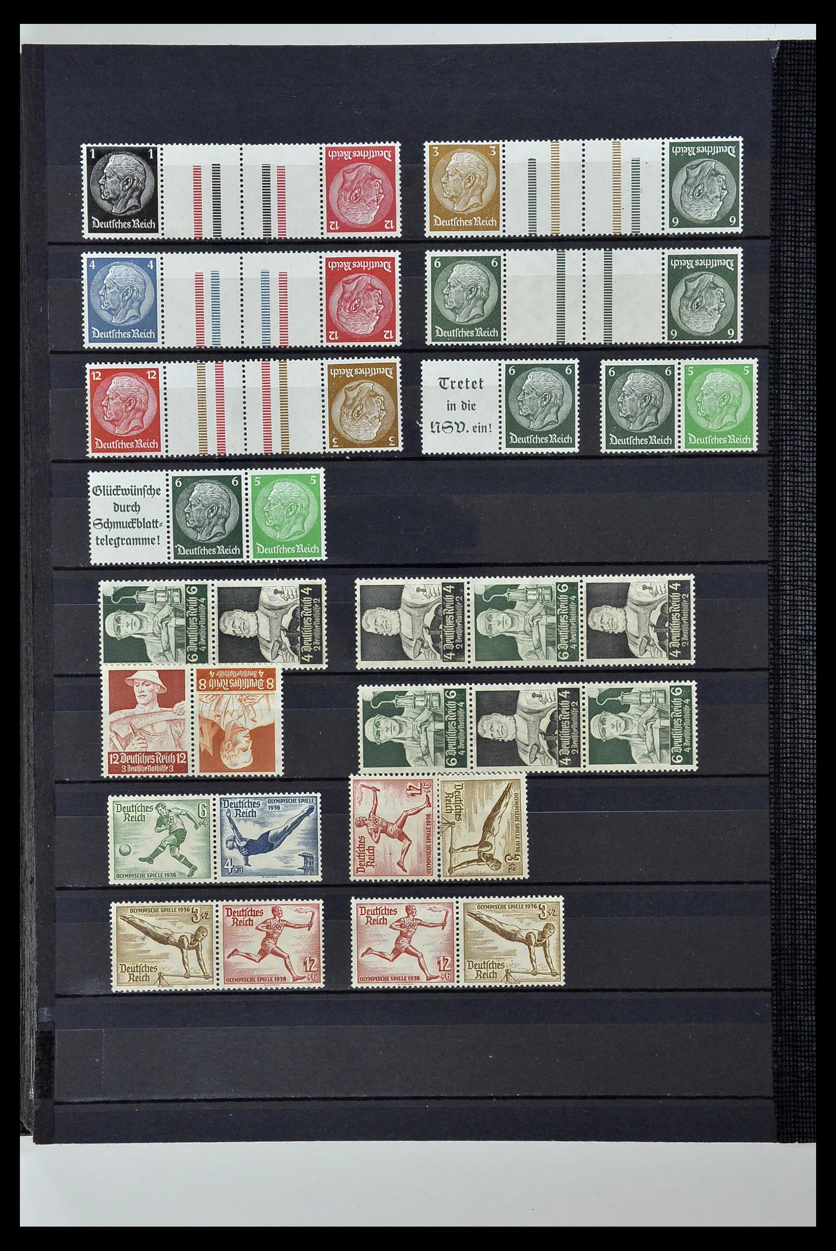 35118 038 - Stamp Collection 35118 German Reich combinations 1912-1941.