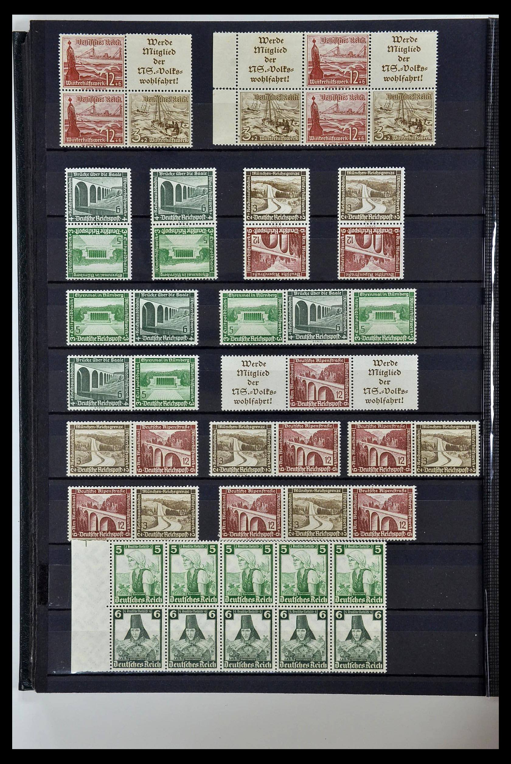 35118 042 - Stamp Collection 35118 German Reich combinations 1912-1941.