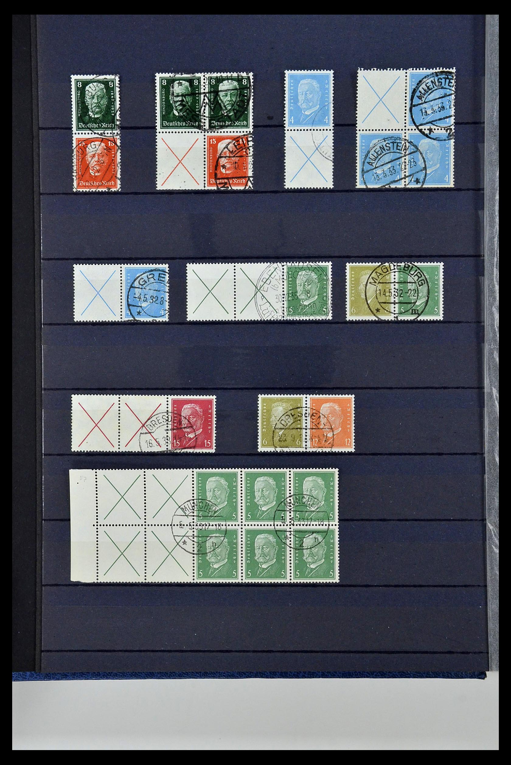35118 048 - Stamp Collection 35118 German Reich combinations 1912-1941.