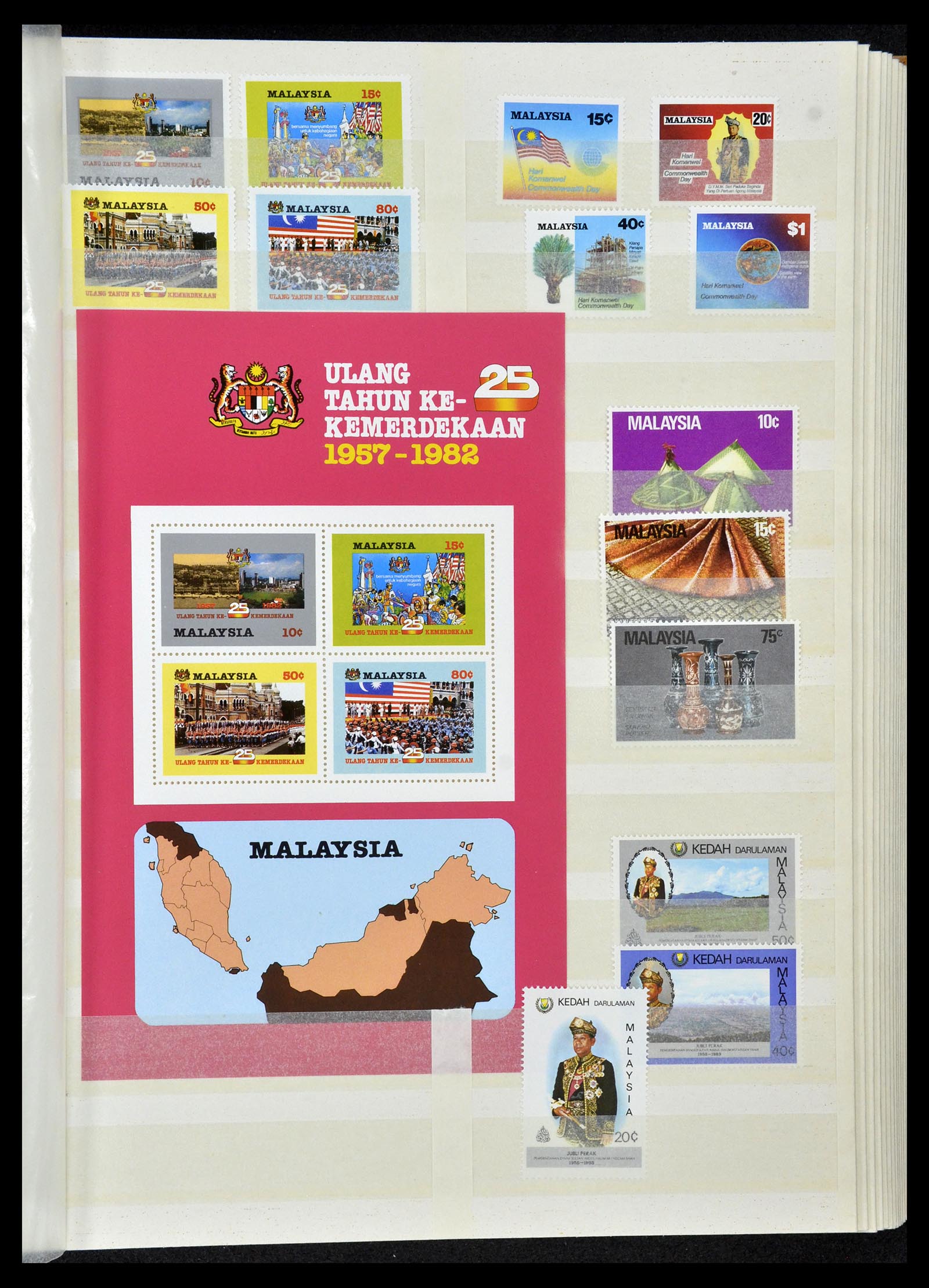 35124 013 - Postzegelverzameling 35124 Maleisië 1963-1996.