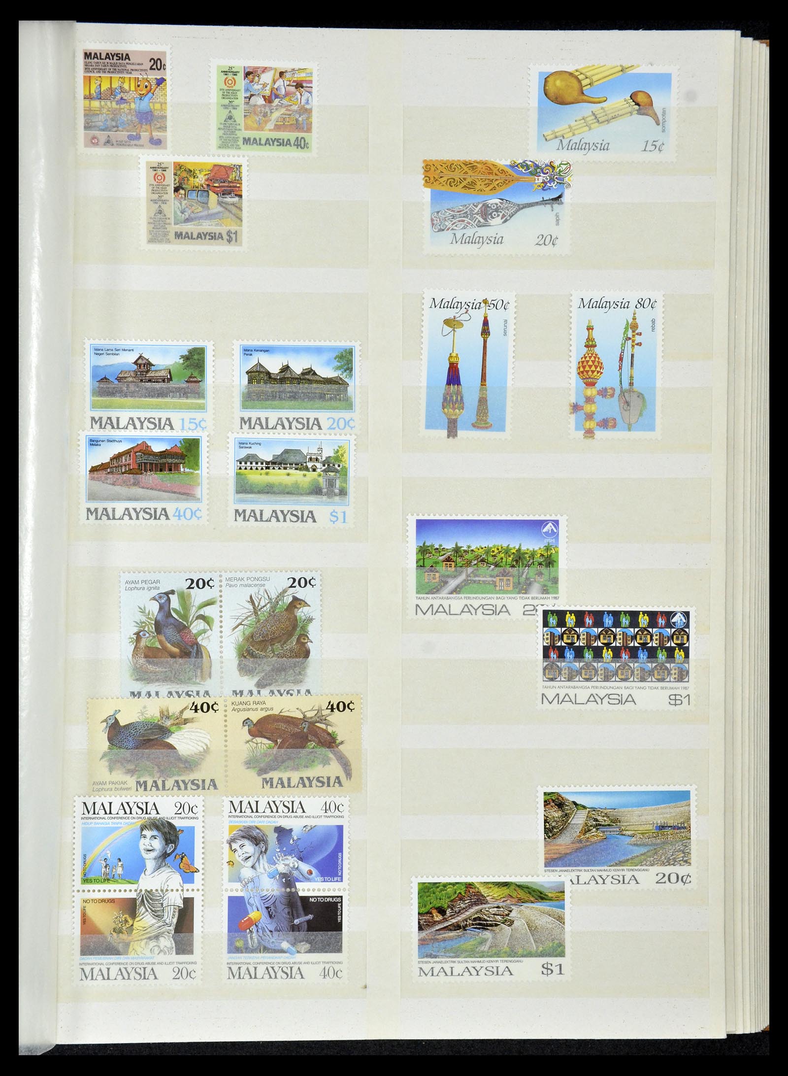 35124 019 - Postzegelverzameling 35124 Maleisië 1963-1996.