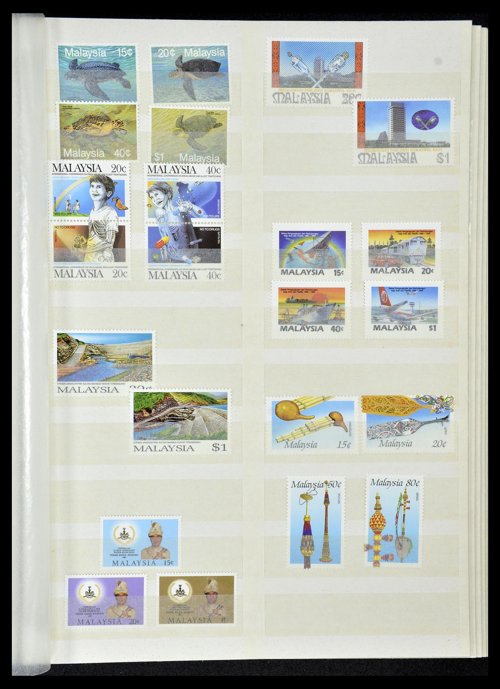 35124 021 - Postzegelverzameling 35124 Maleisië 1963-1996.