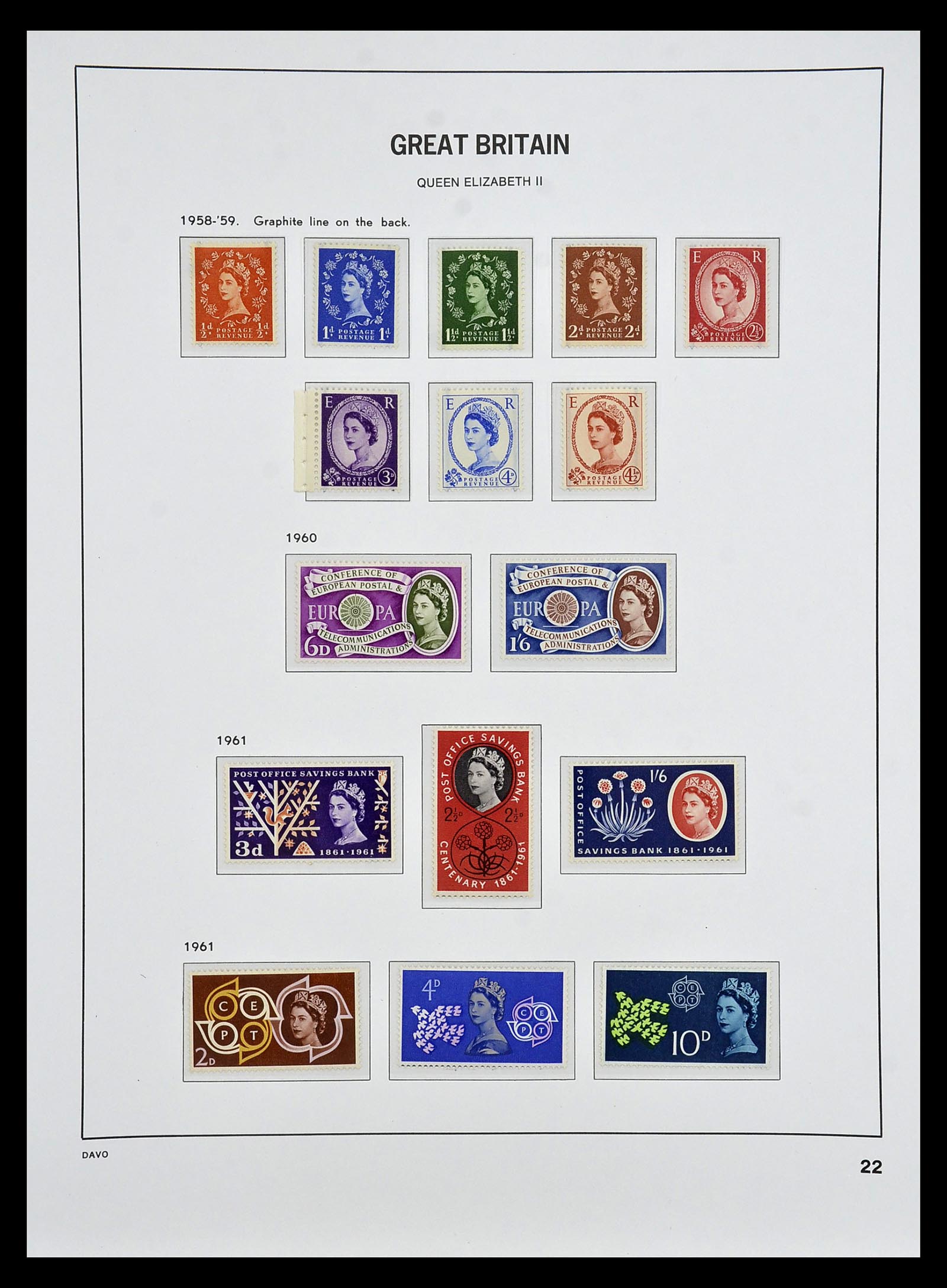 35125 022 - Postzegelverzameling 35125 Engeland 1840-2004.