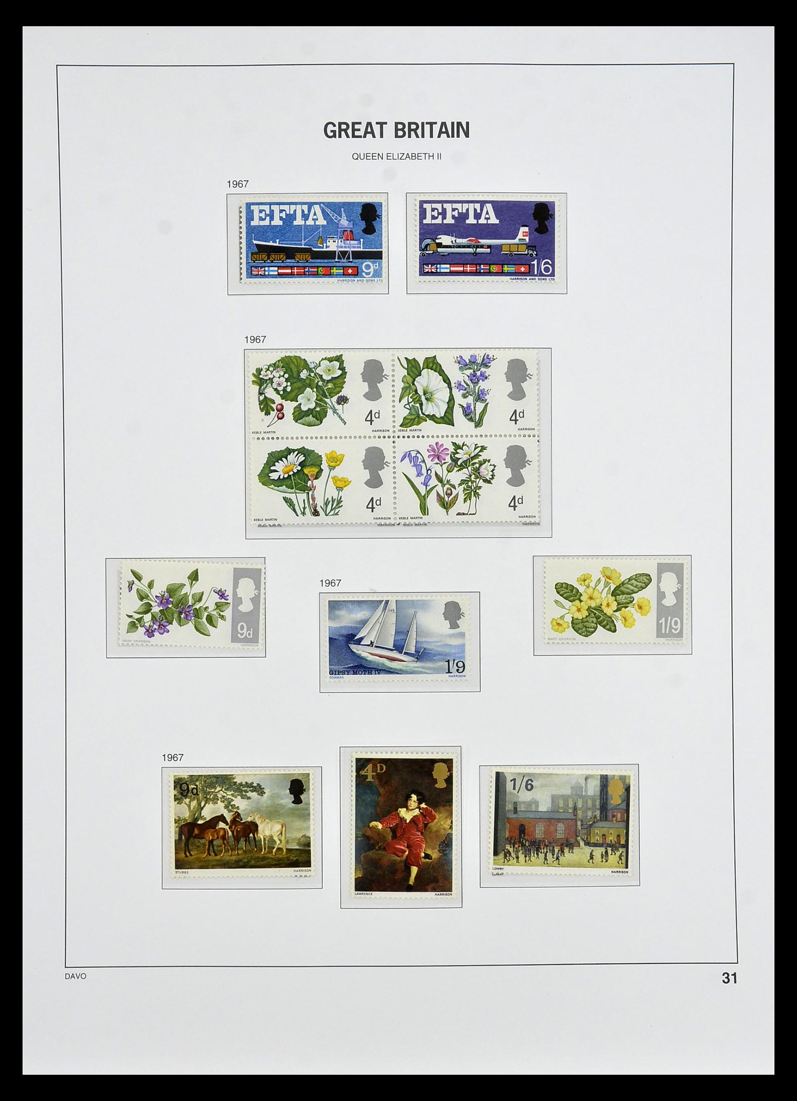 35125 040 - Postzegelverzameling 35125 Engeland 1840-2004.