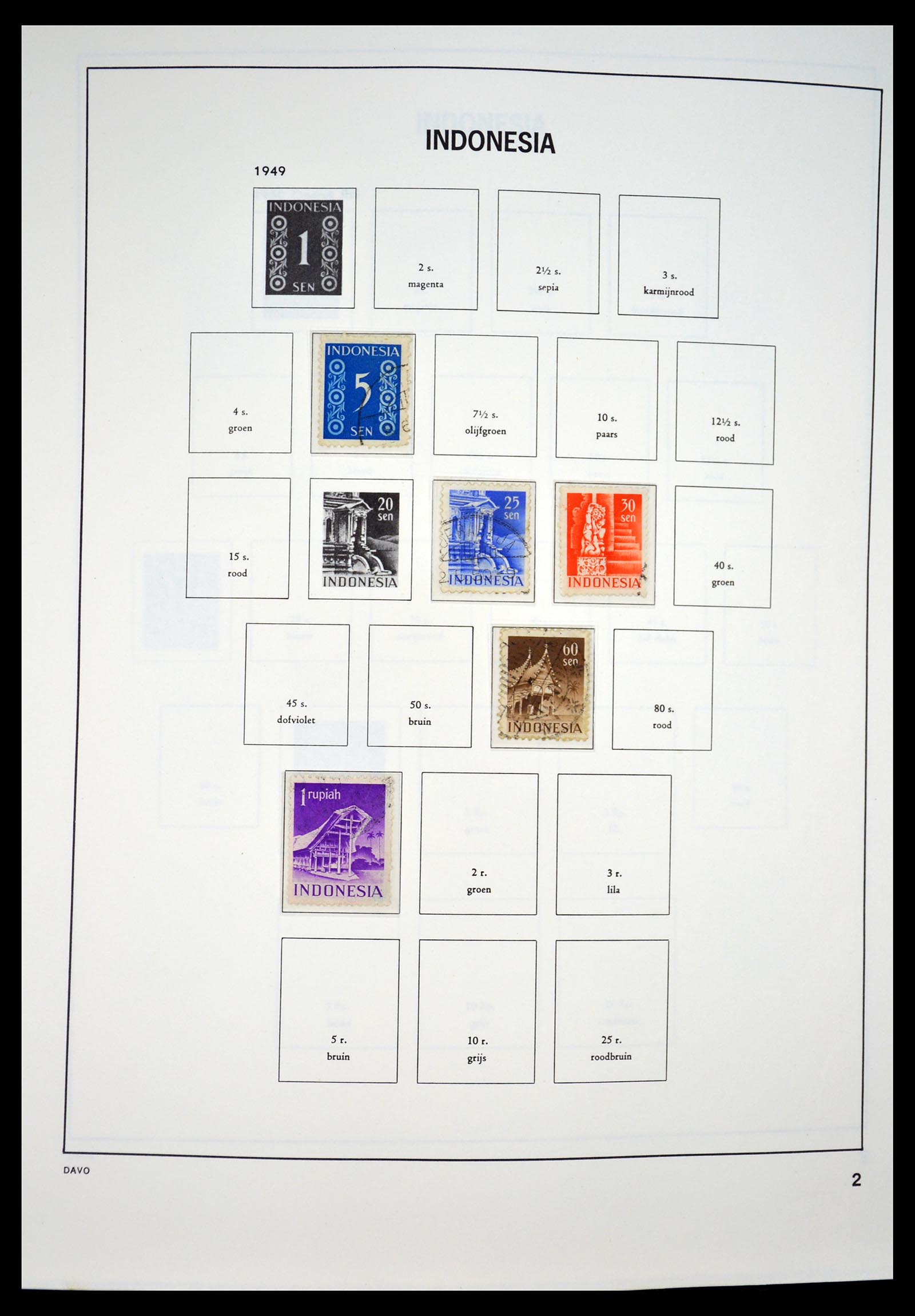 35131 002 - Postzegelverzameling 35131 Indonesië 1950-2000.